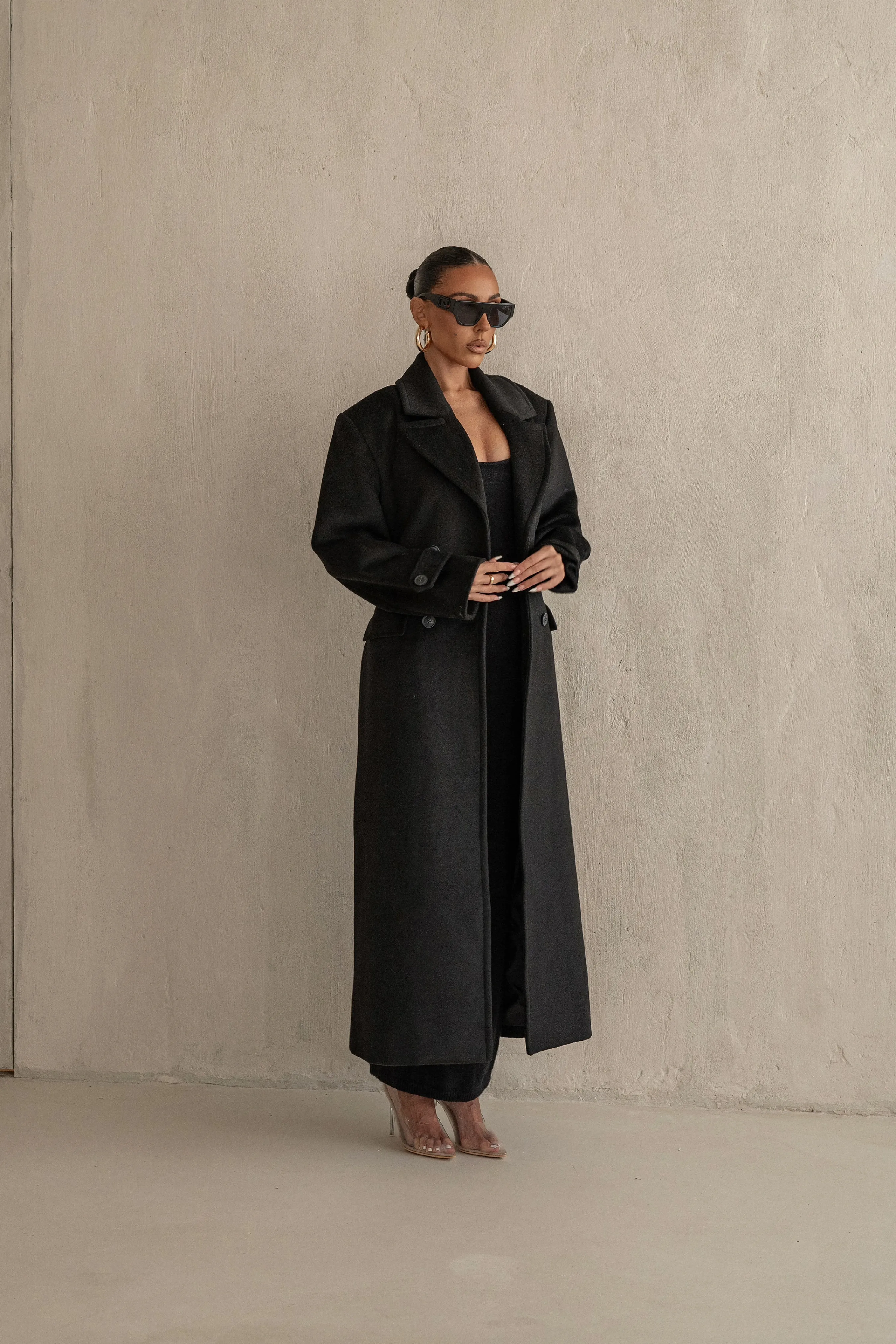 Black Rain Or Shine Longline Coat
