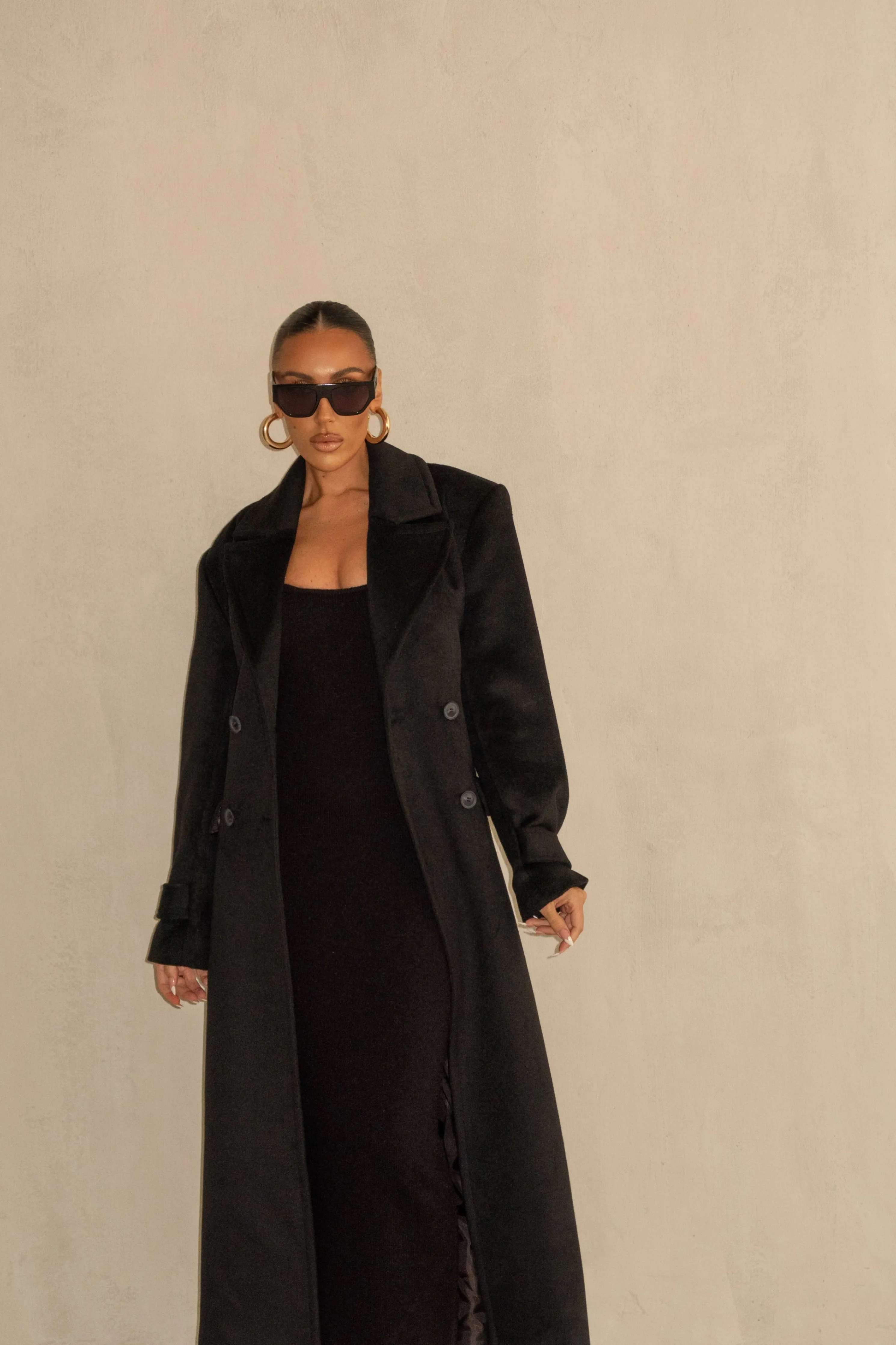 Black Rain Or Shine Longline Coat
