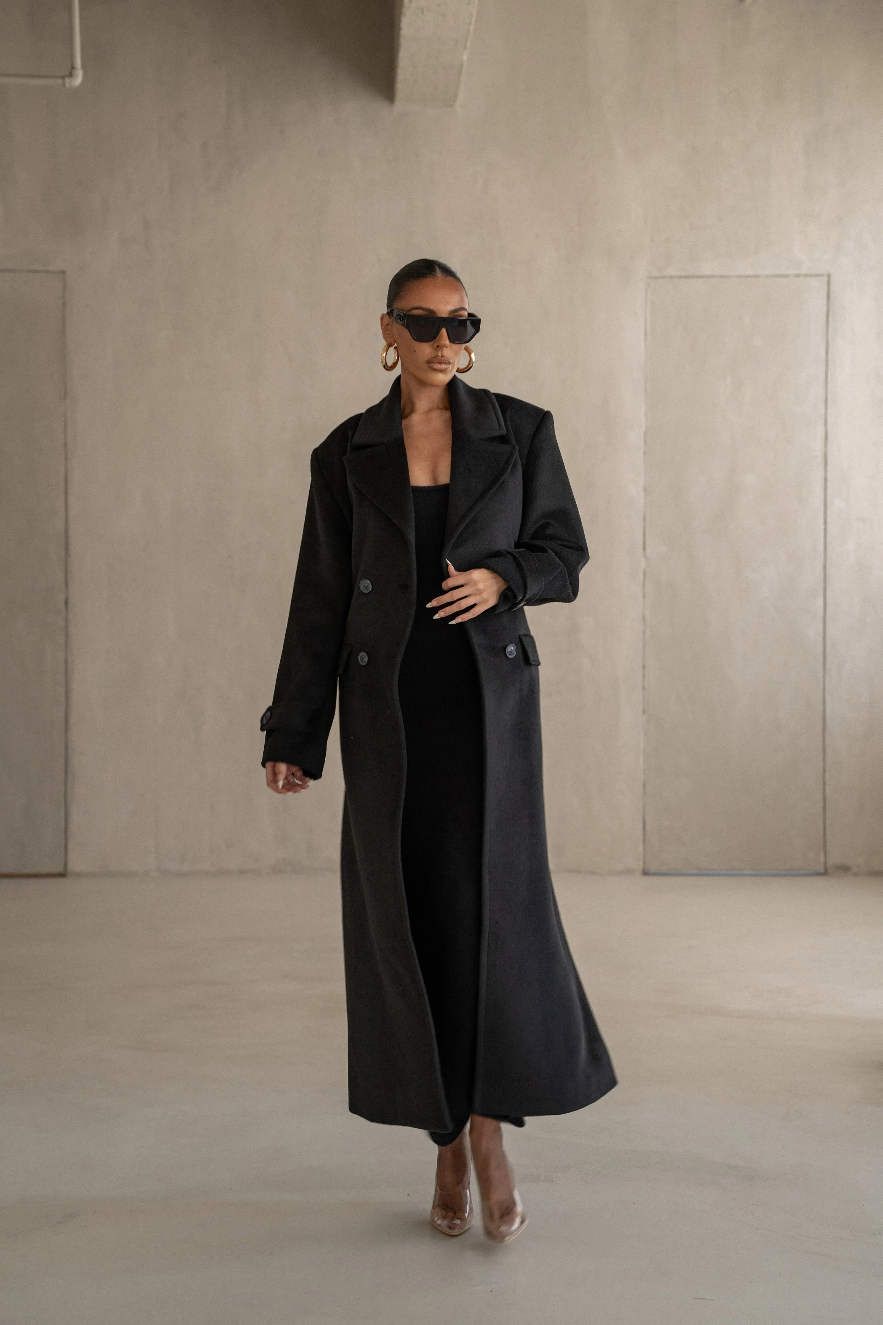 Black Rain Or Shine Longline Coat
