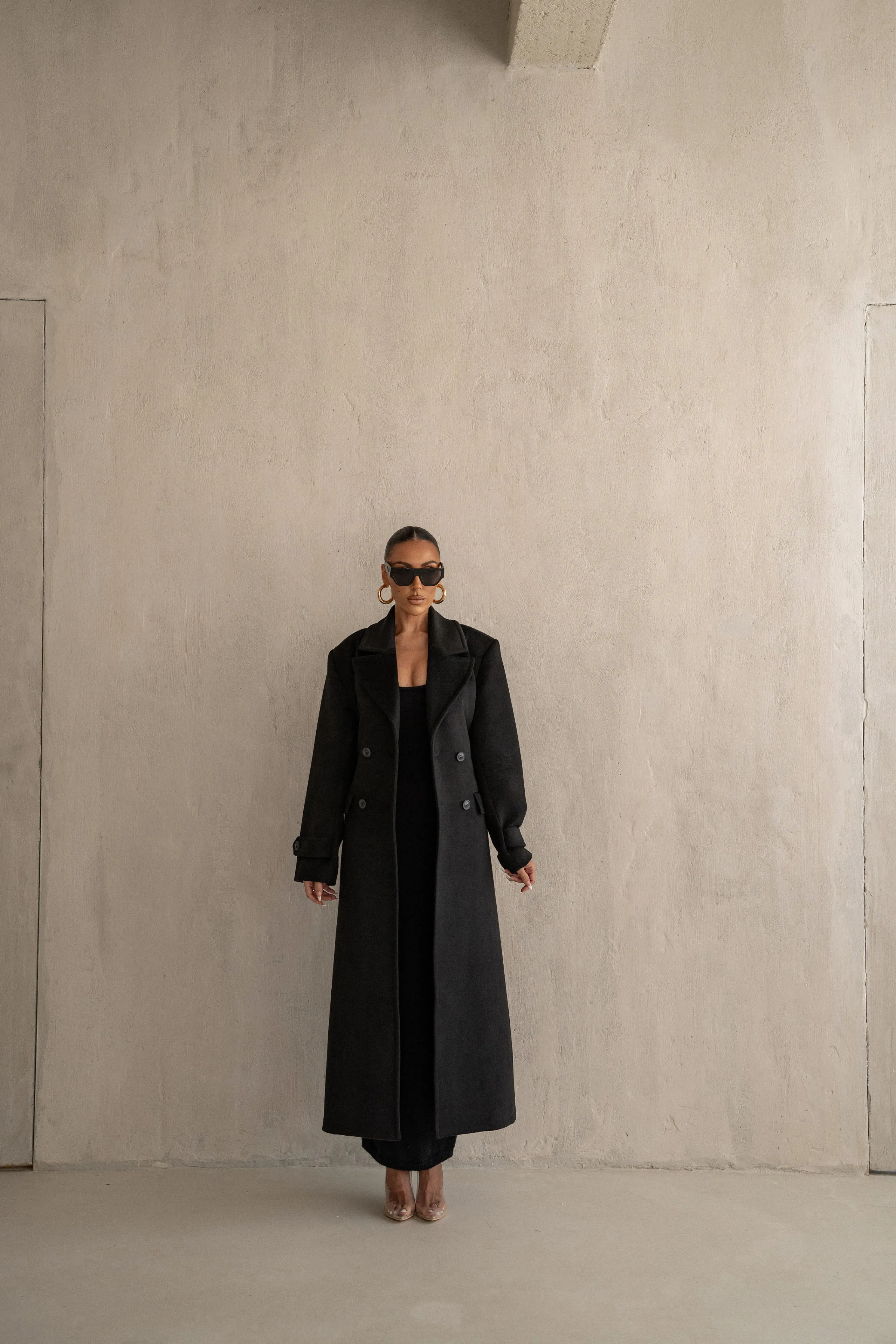 Black Rain Or Shine Longline Coat