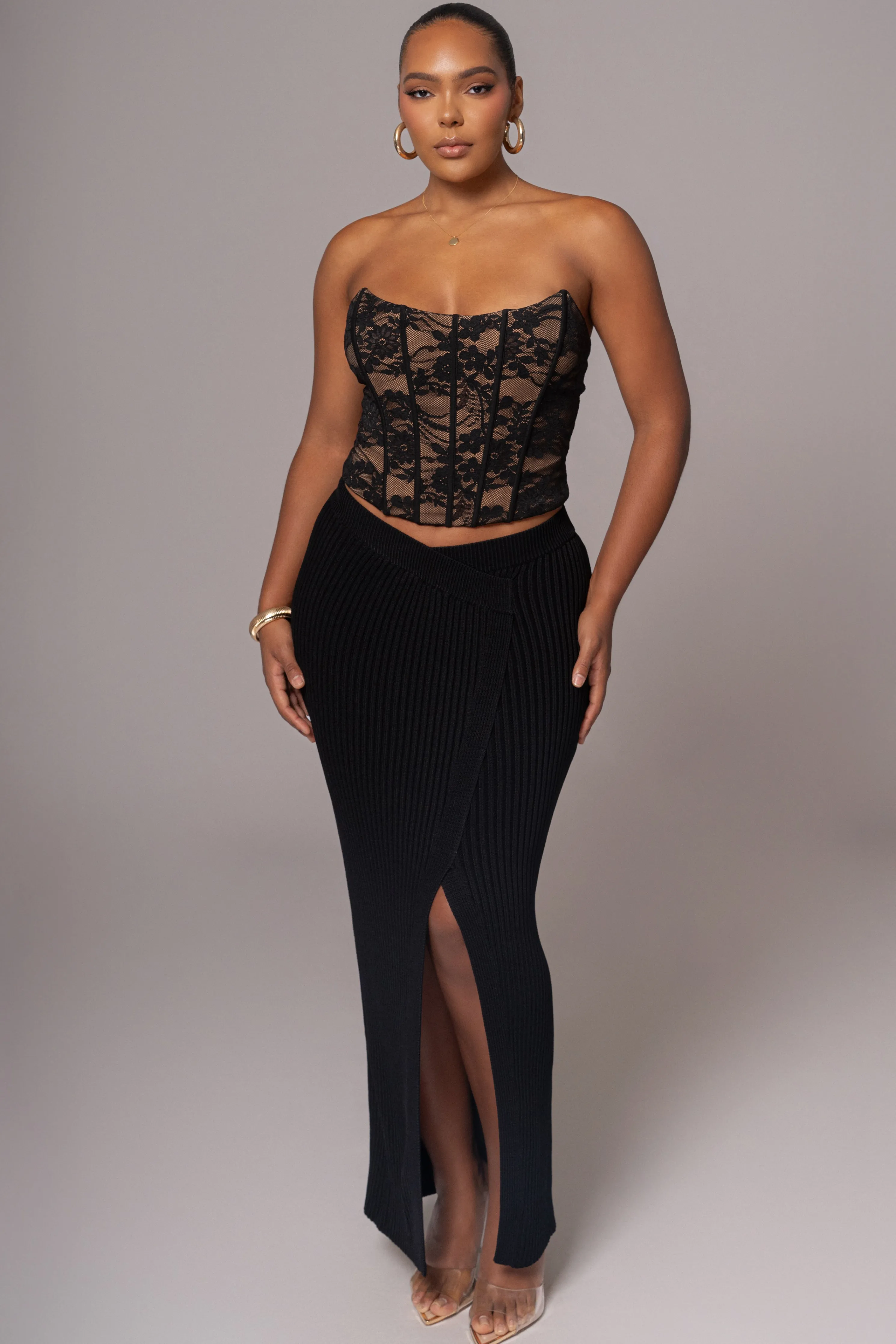 Black Rosemere Lace Top