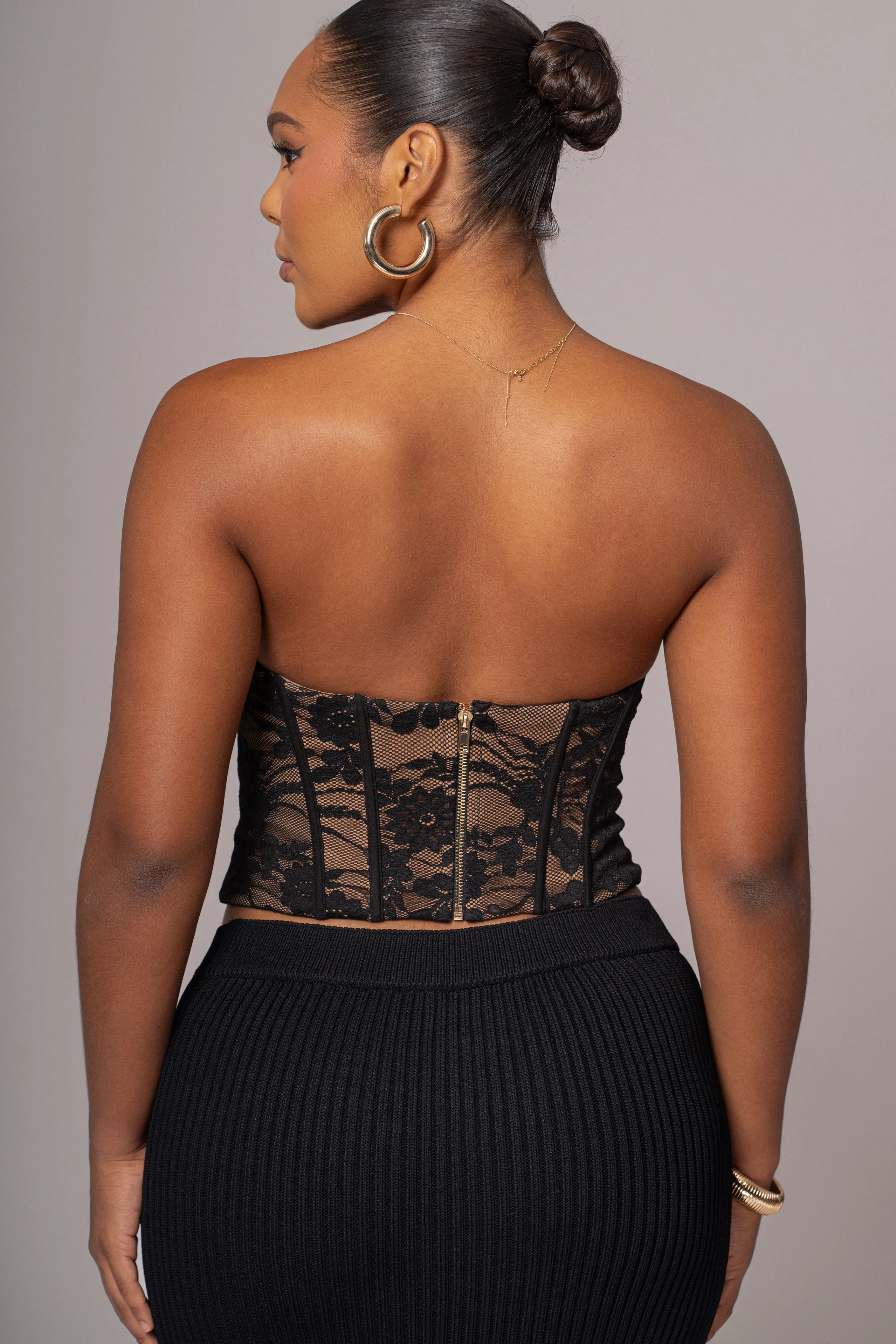 Black Rosemere Lace Top