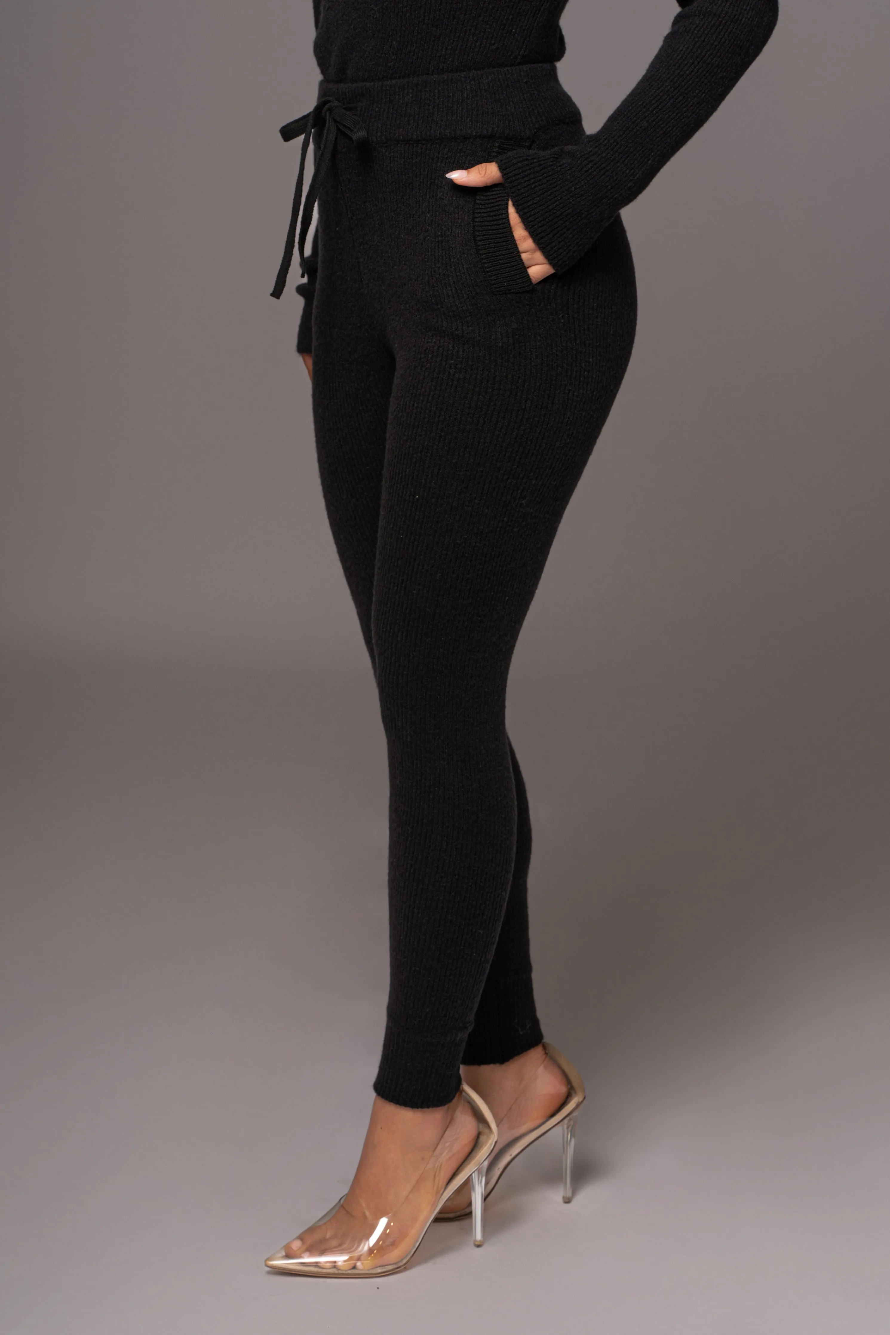 Black Sedona Knit Pant Set