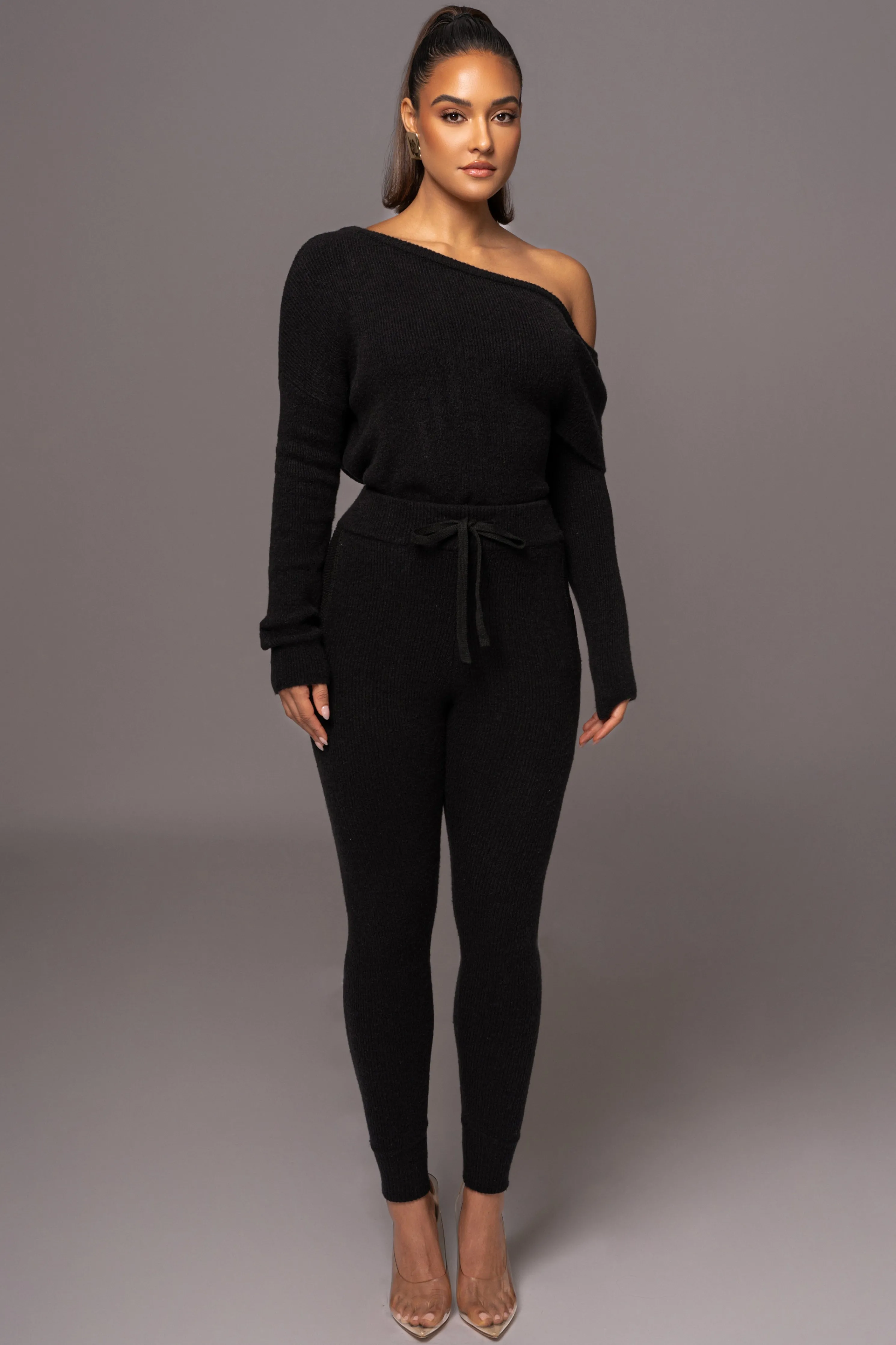 Black Sedona Knit Pant Set