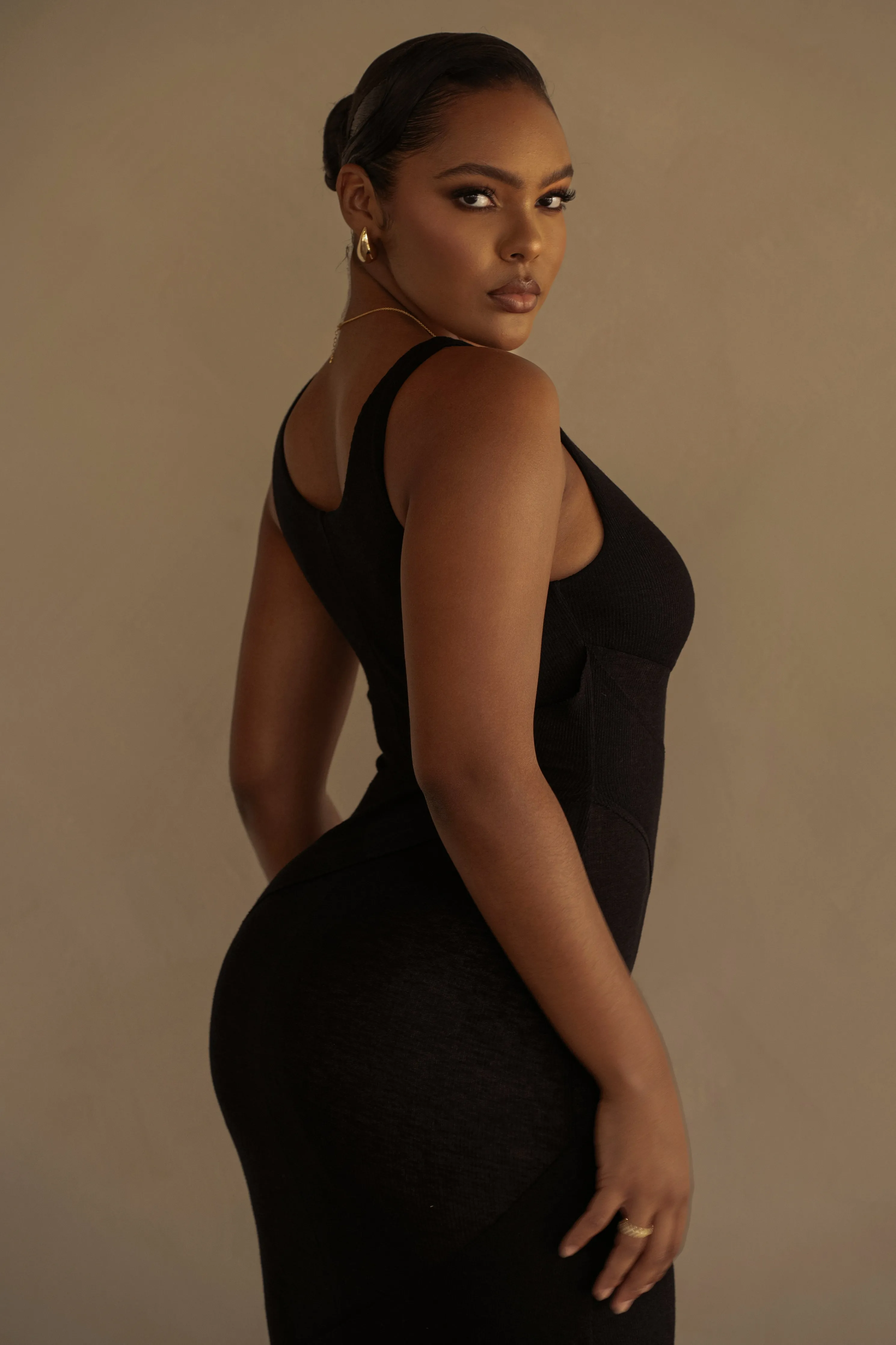 Black Shift Of Feelings Midi Dress