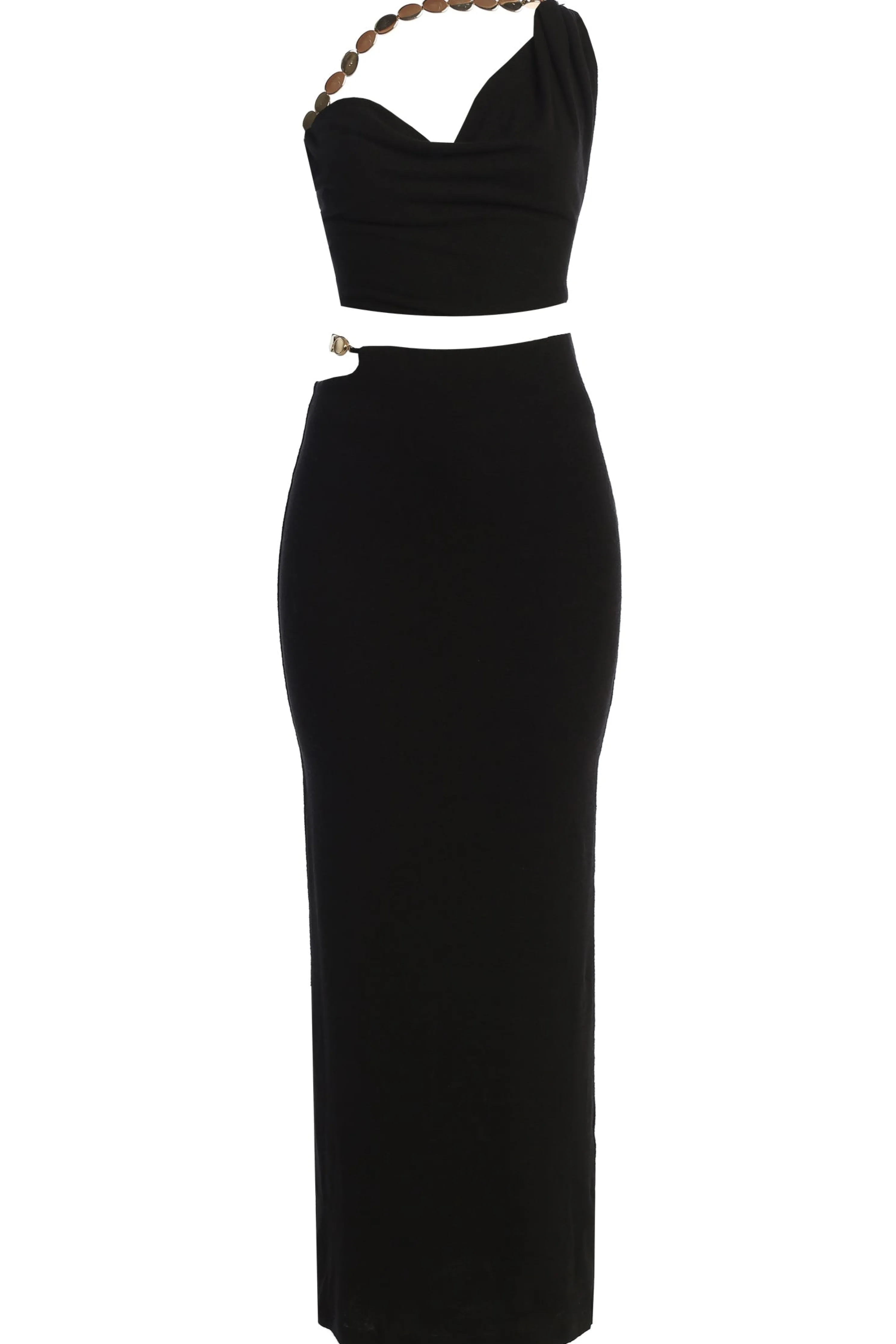 Black Skye Knit Skirt Set