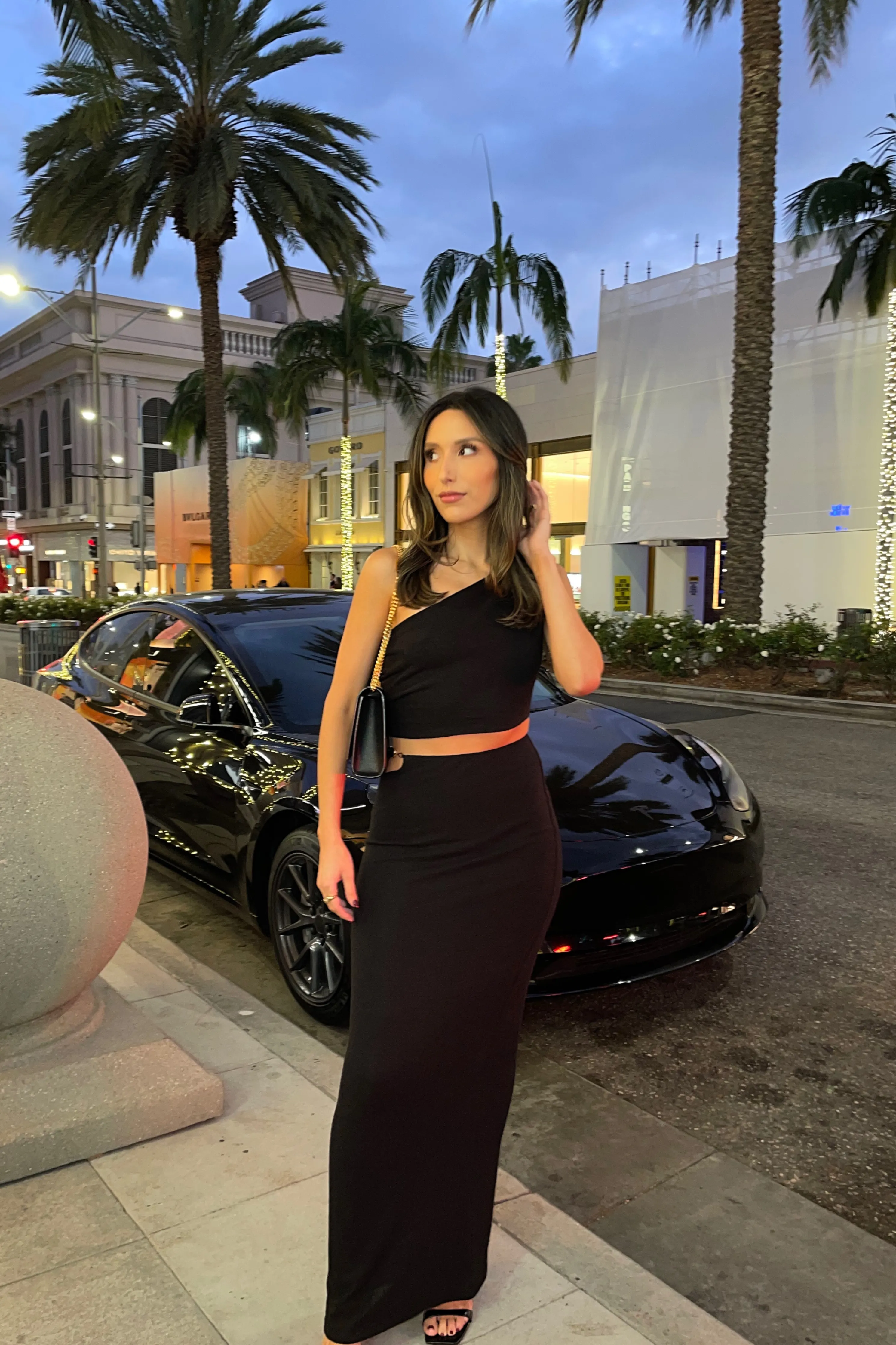 Black Skye Knit Skirt Set