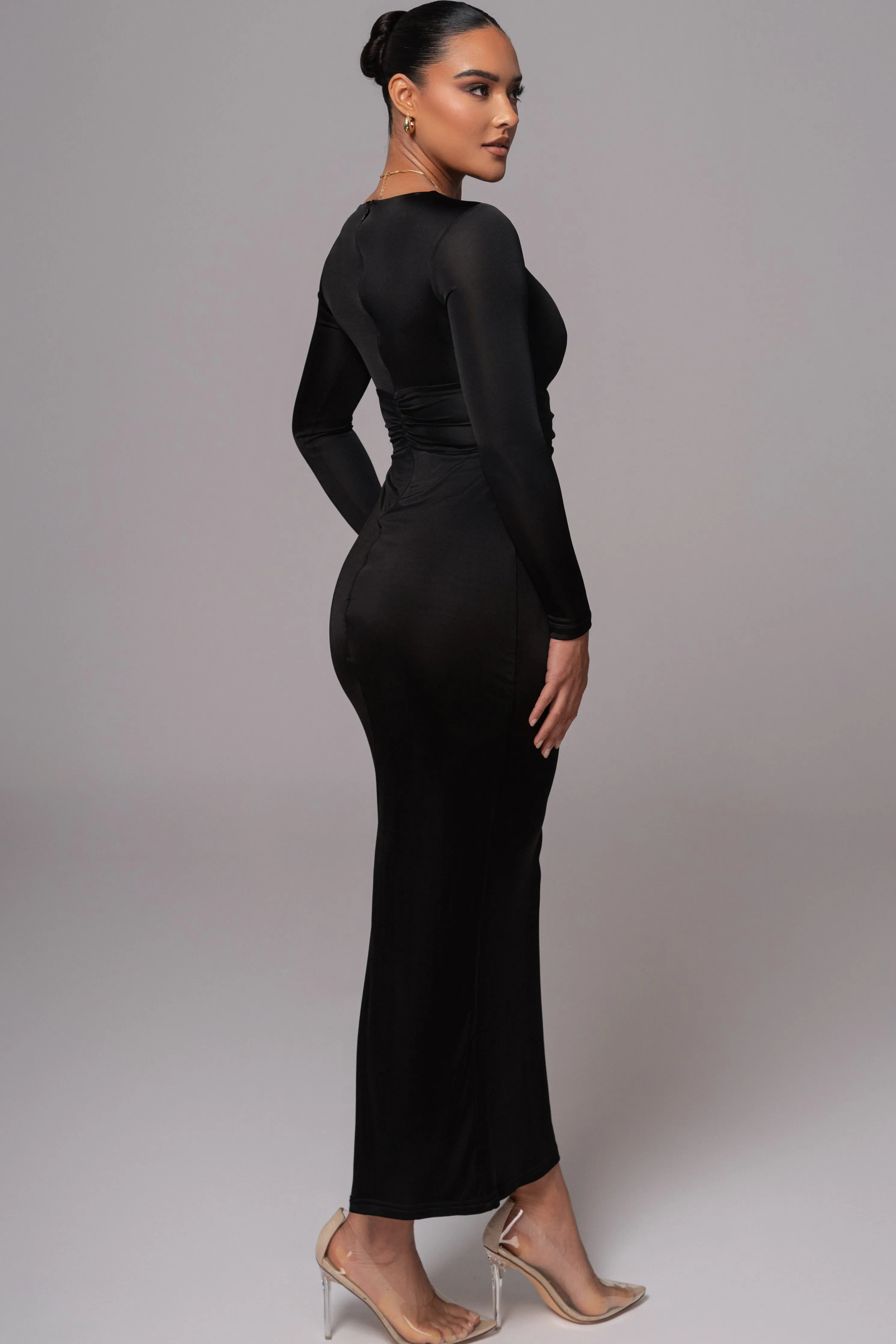 Black Soiree Cutout Maxi Dress