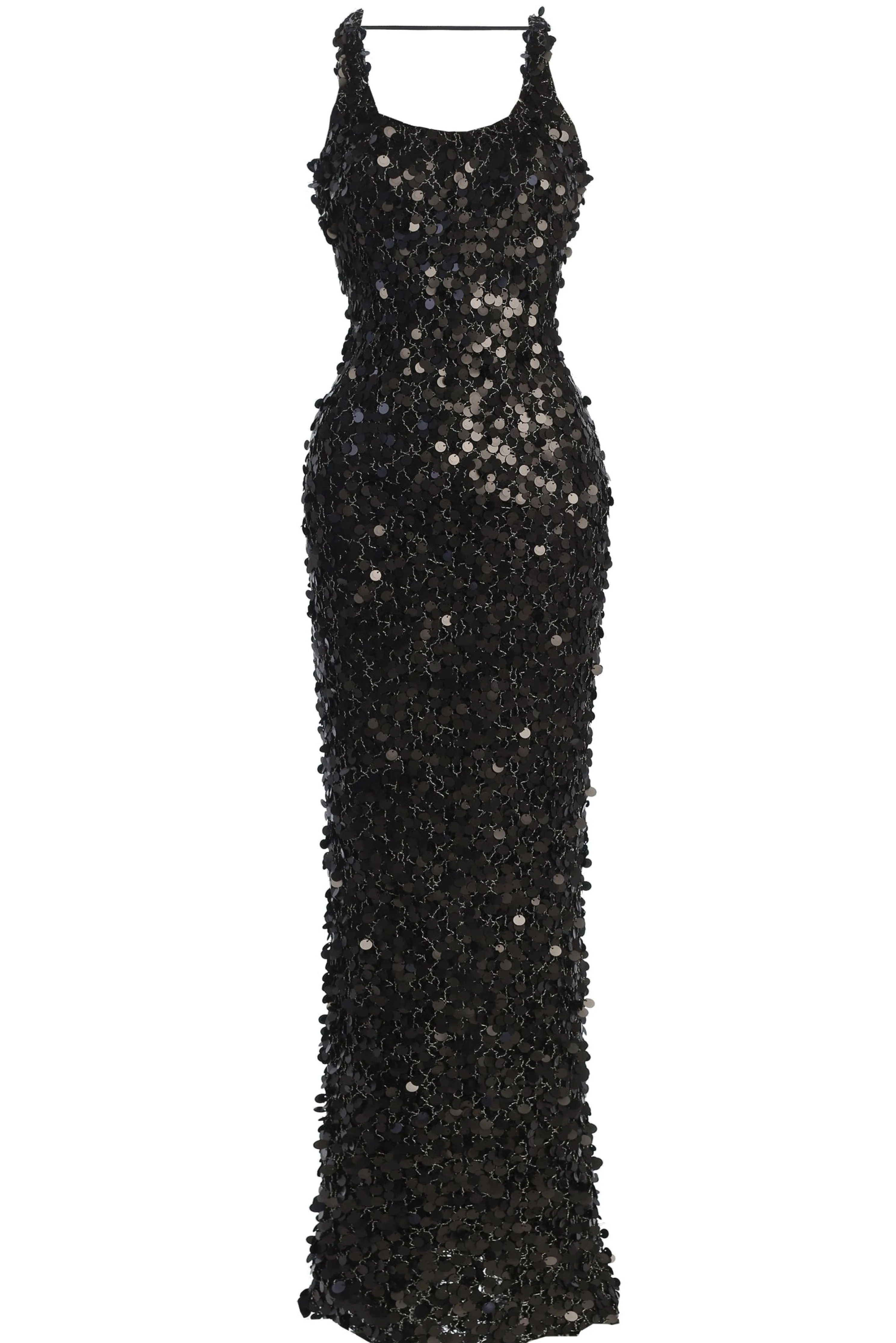 Black Sparkling Moments Sequin Maxi Dress