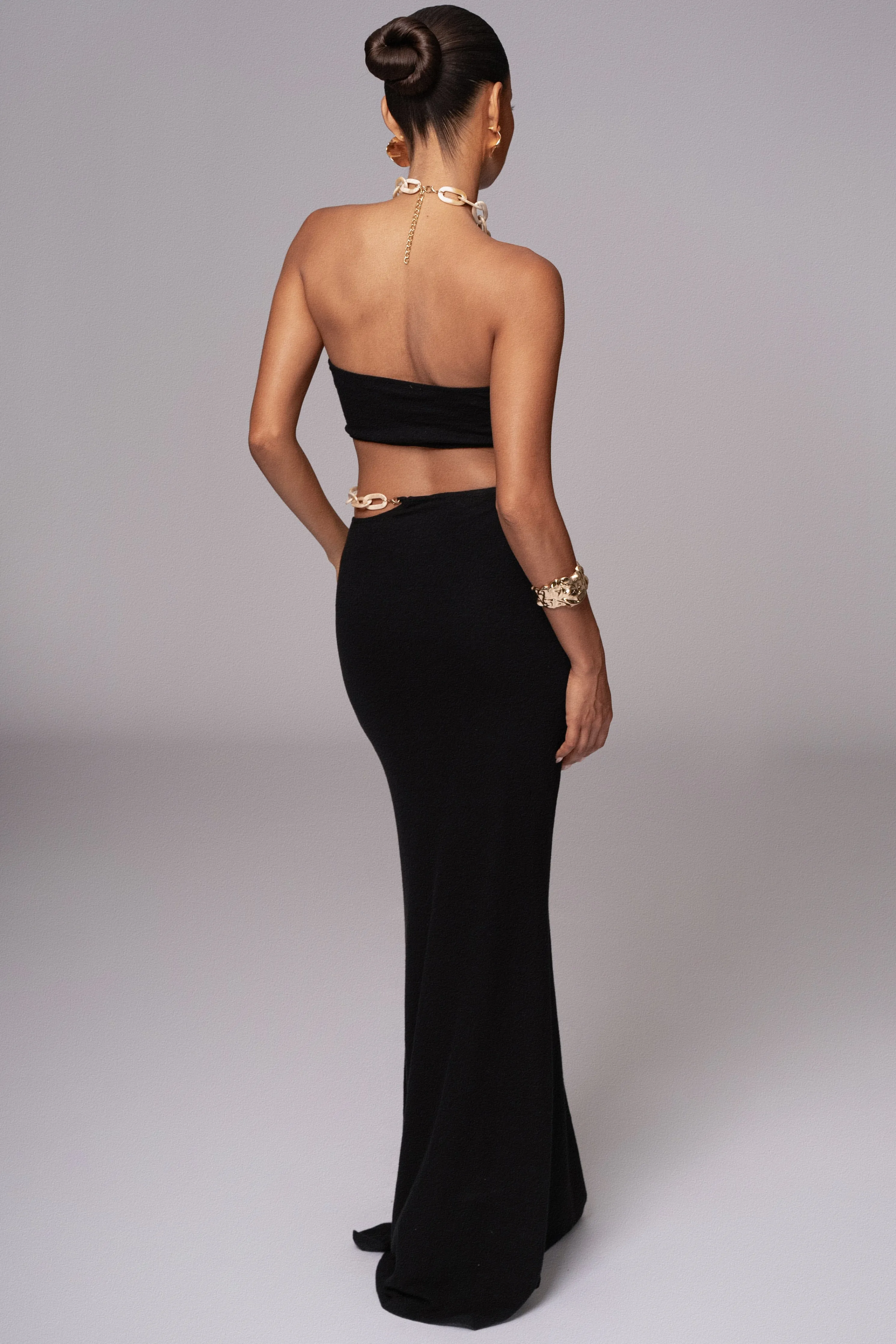 Black Summer Horizon Skirt Set