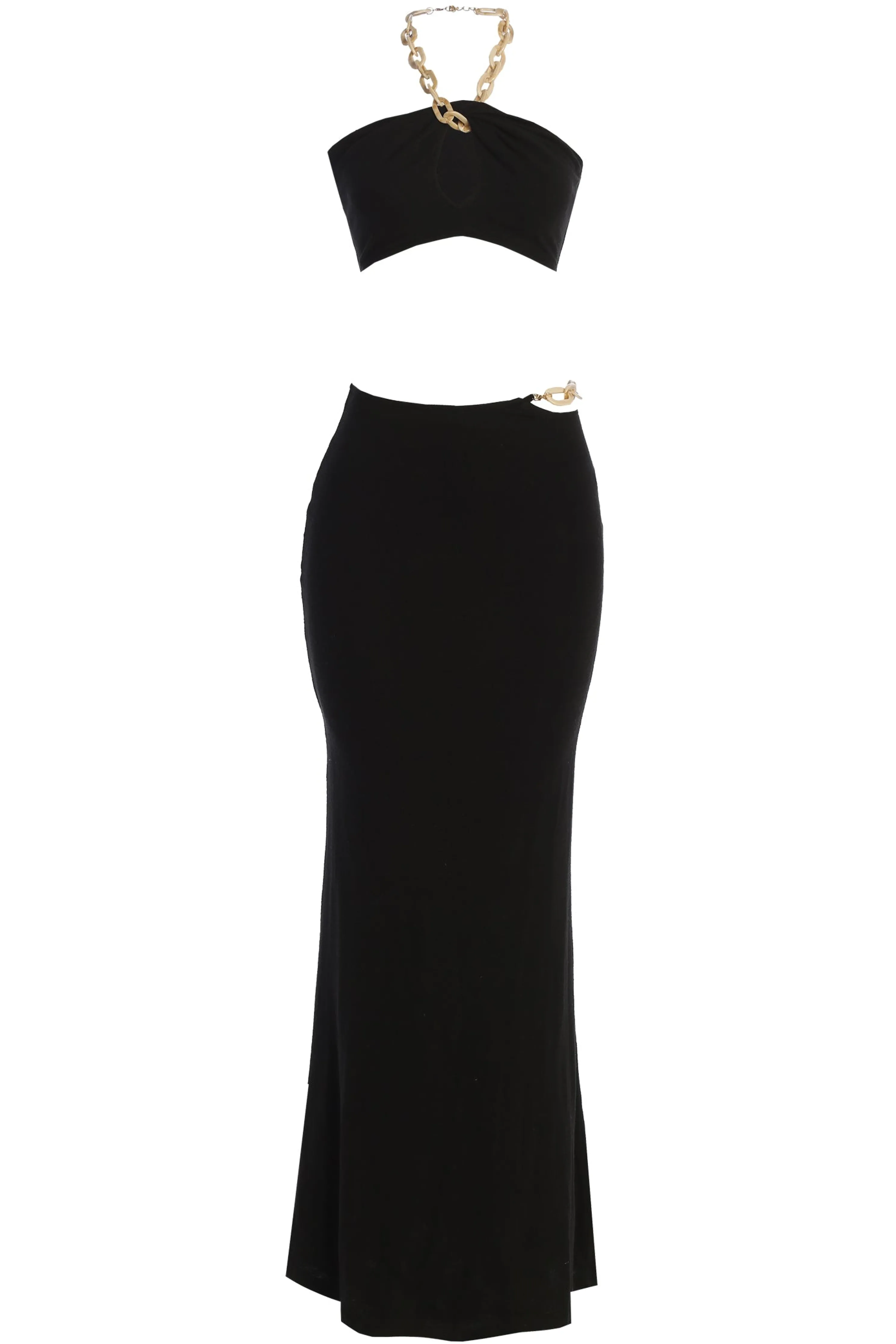 Black Summer Horizon Skirt Set