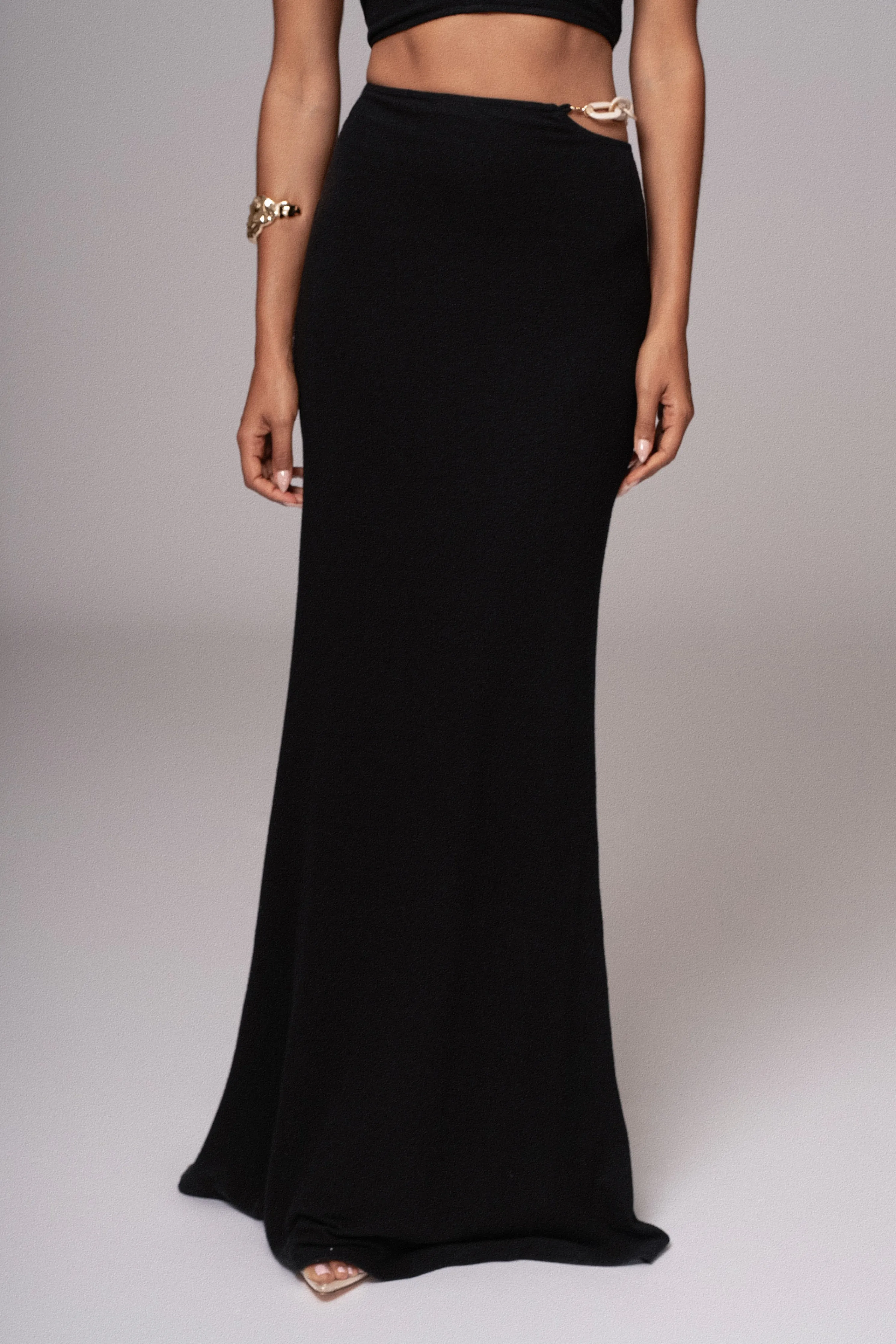 Black Summer Horizon Skirt Set