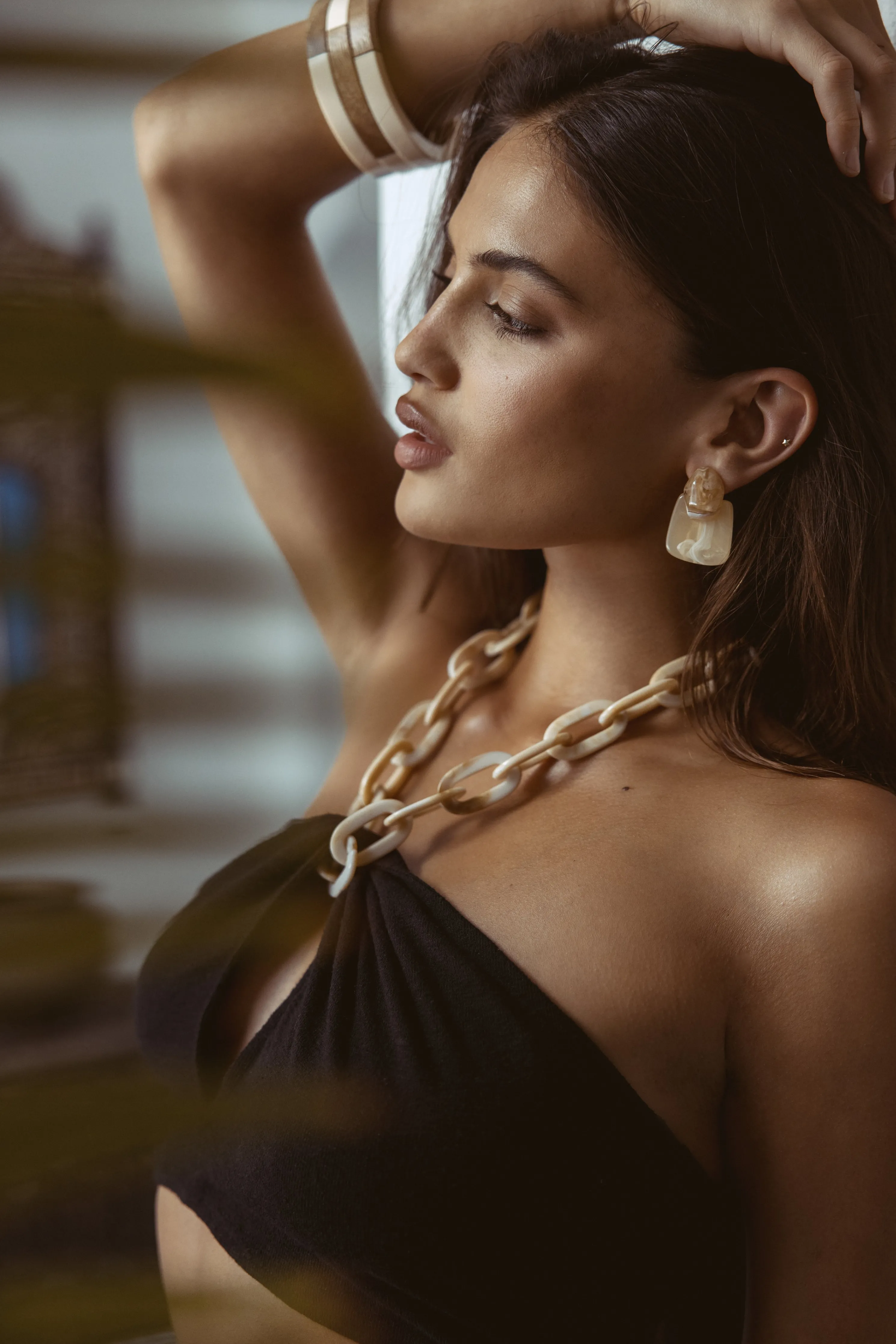 Black Summer Horizon Skirt Set