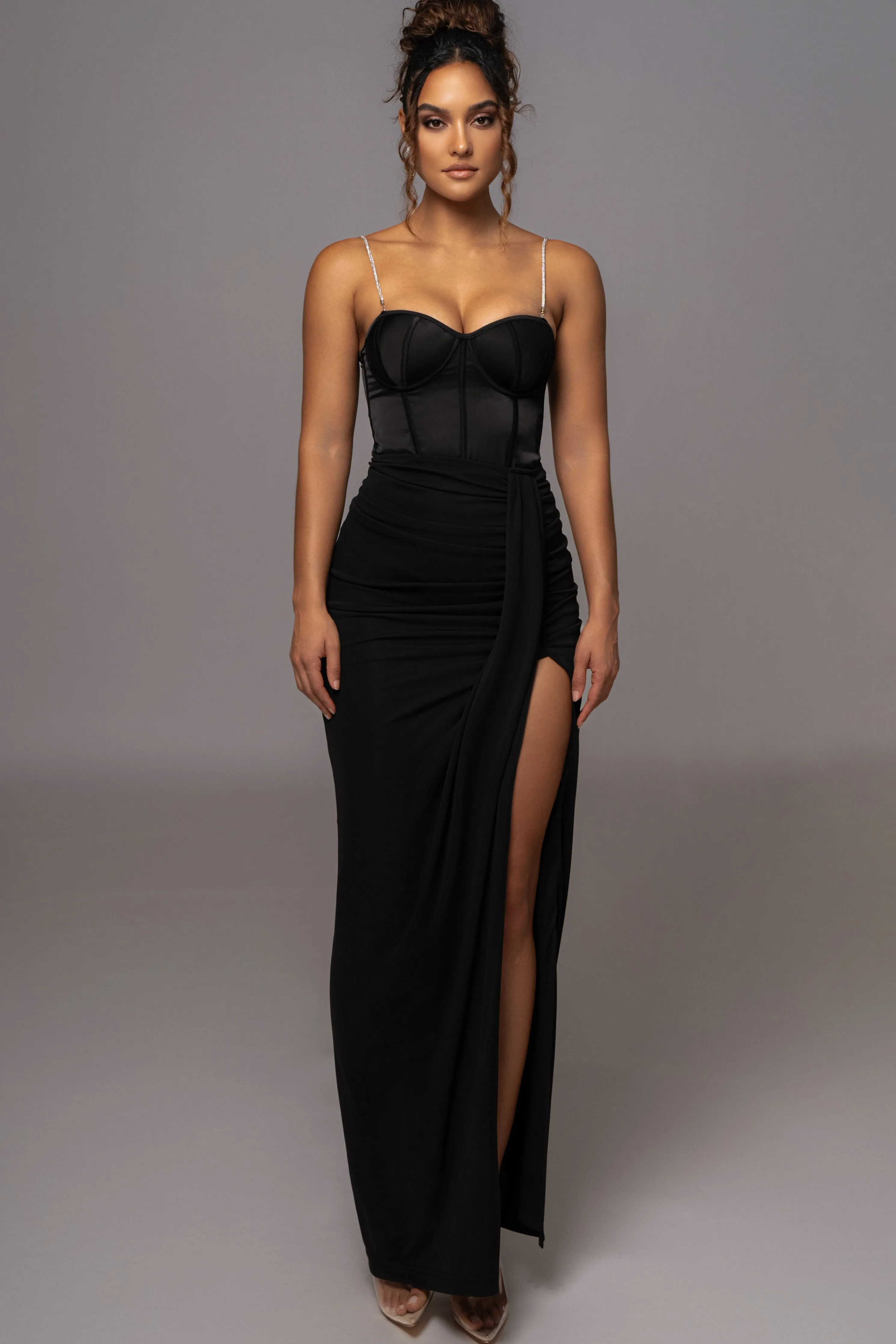 Black Tara Drape Skirt