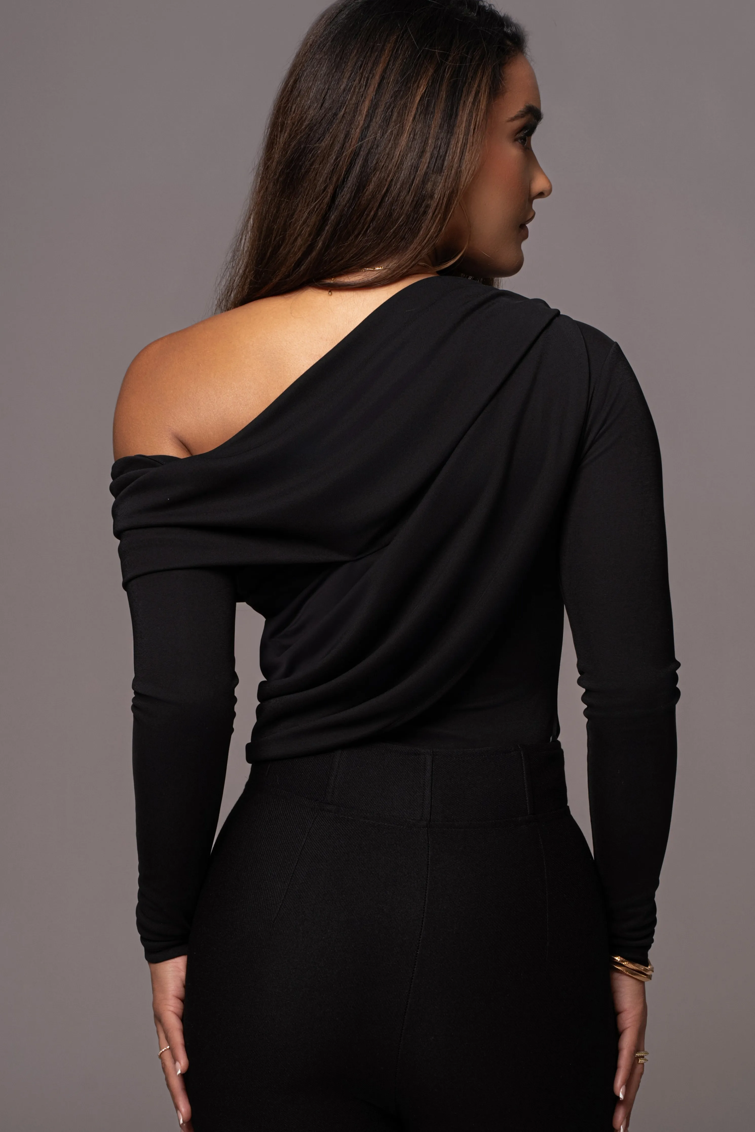 Black Ultra High Neck Bodysuit