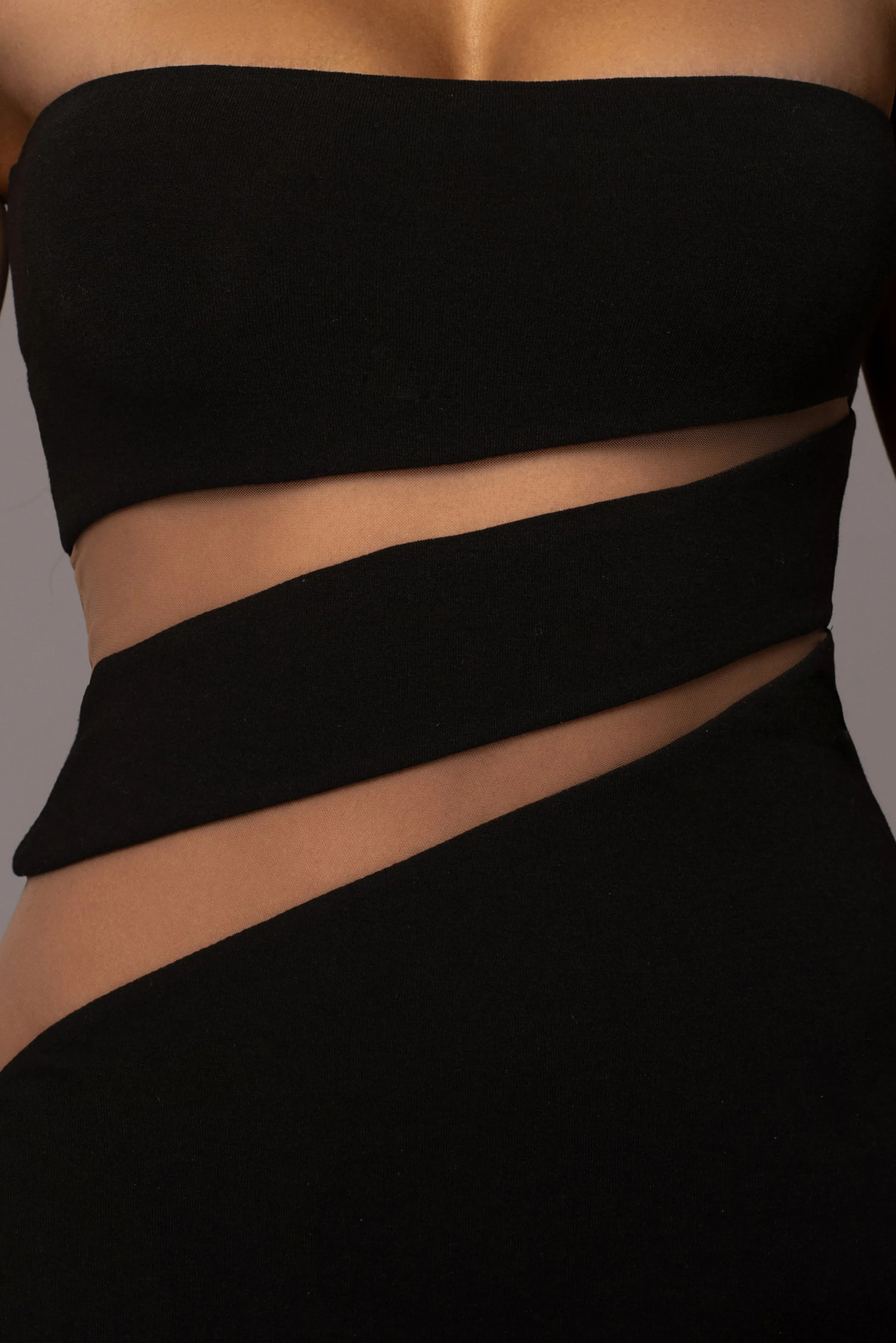 Black Unpredictable Midi Dress