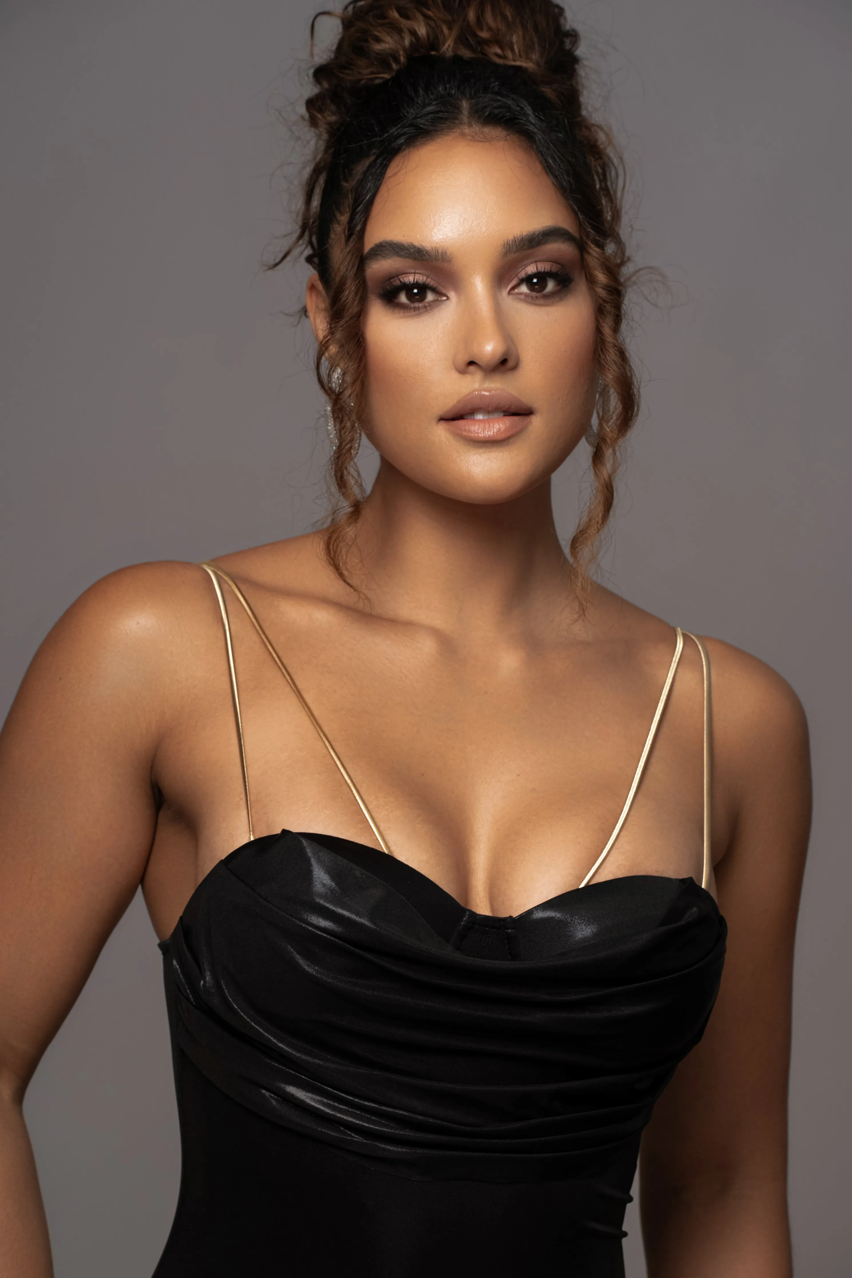 Black Visions Of You Midi Dress