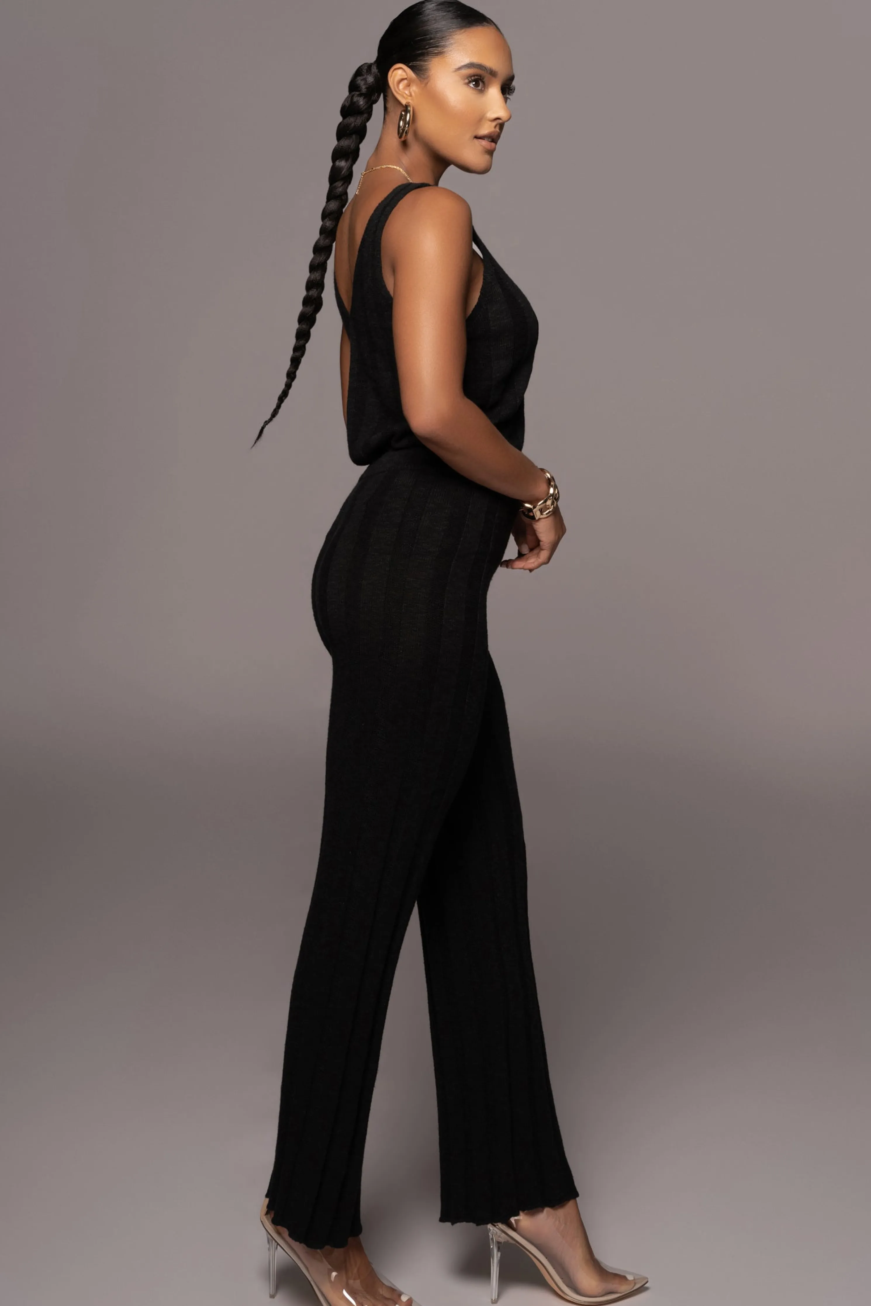 Black West Bound Sweater Set