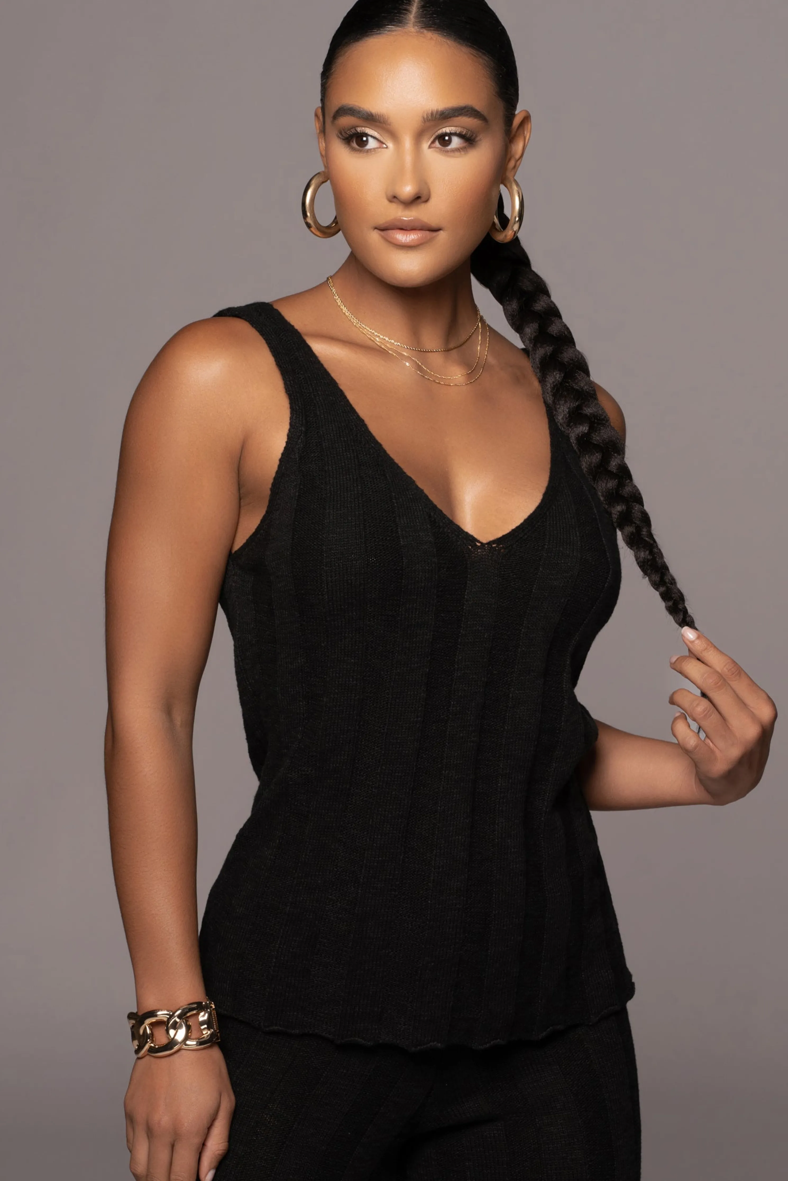 Black West Bound Sweater Set