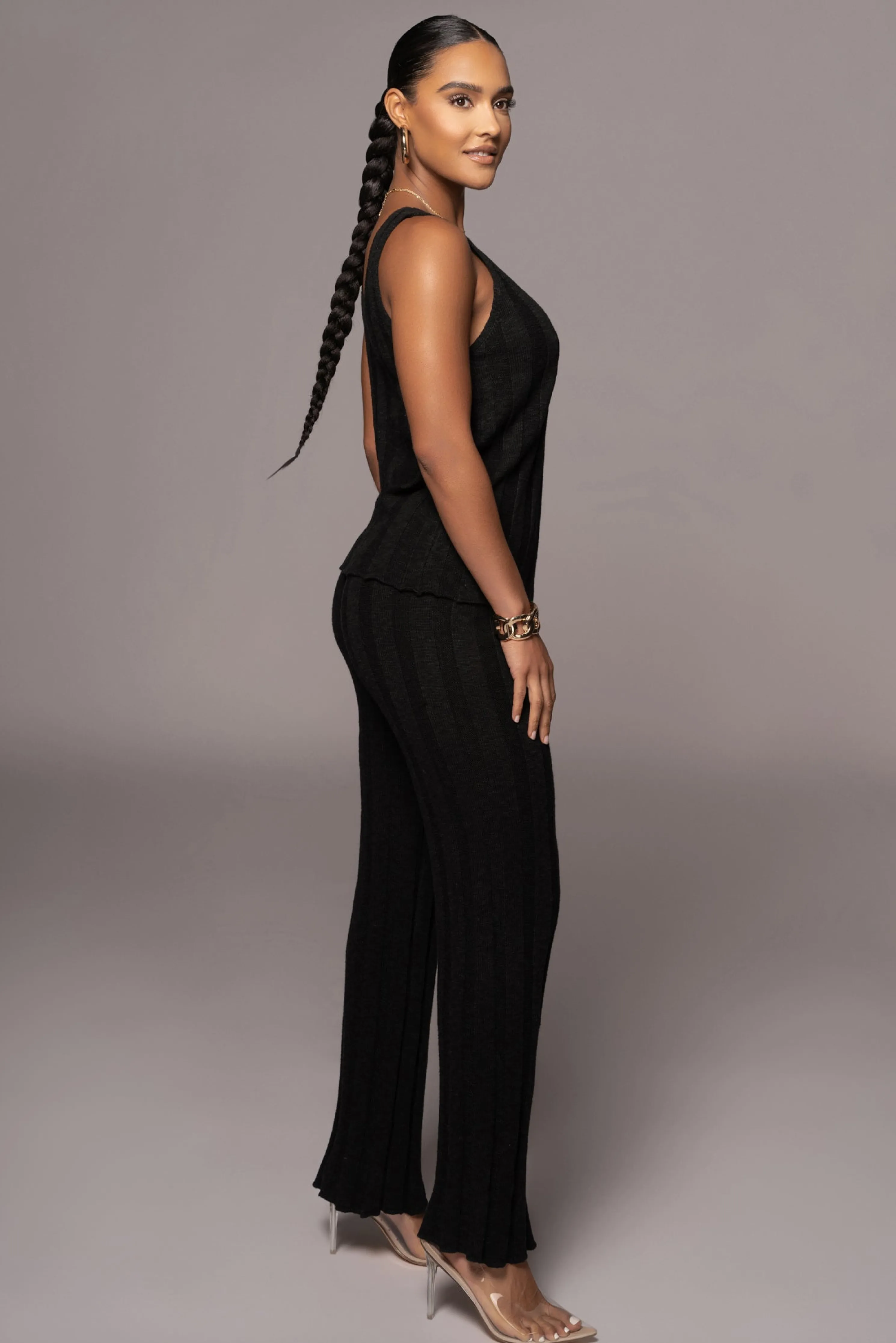 Black West Bound Sweater Set