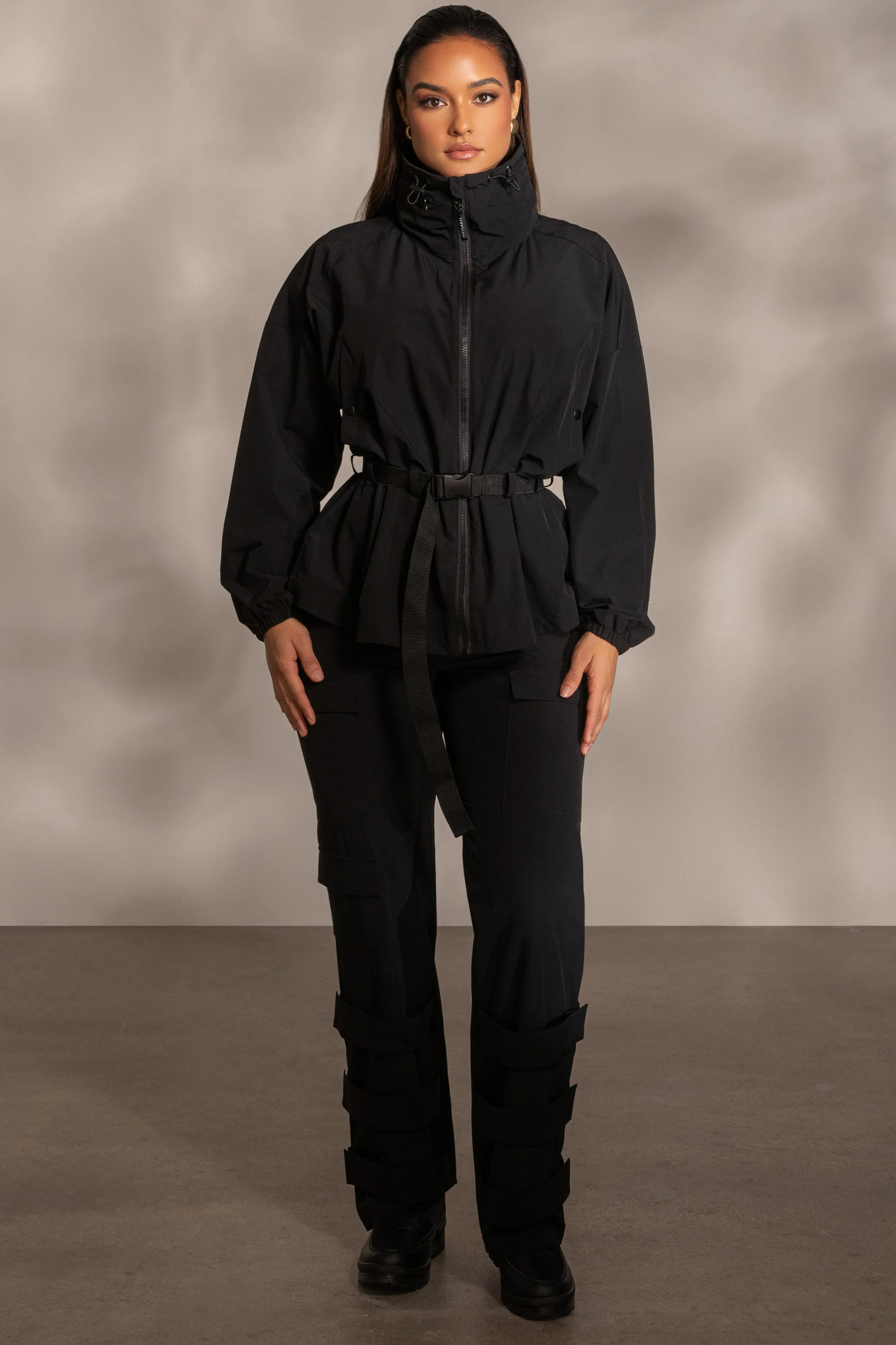 Black Willow Belted Jacket