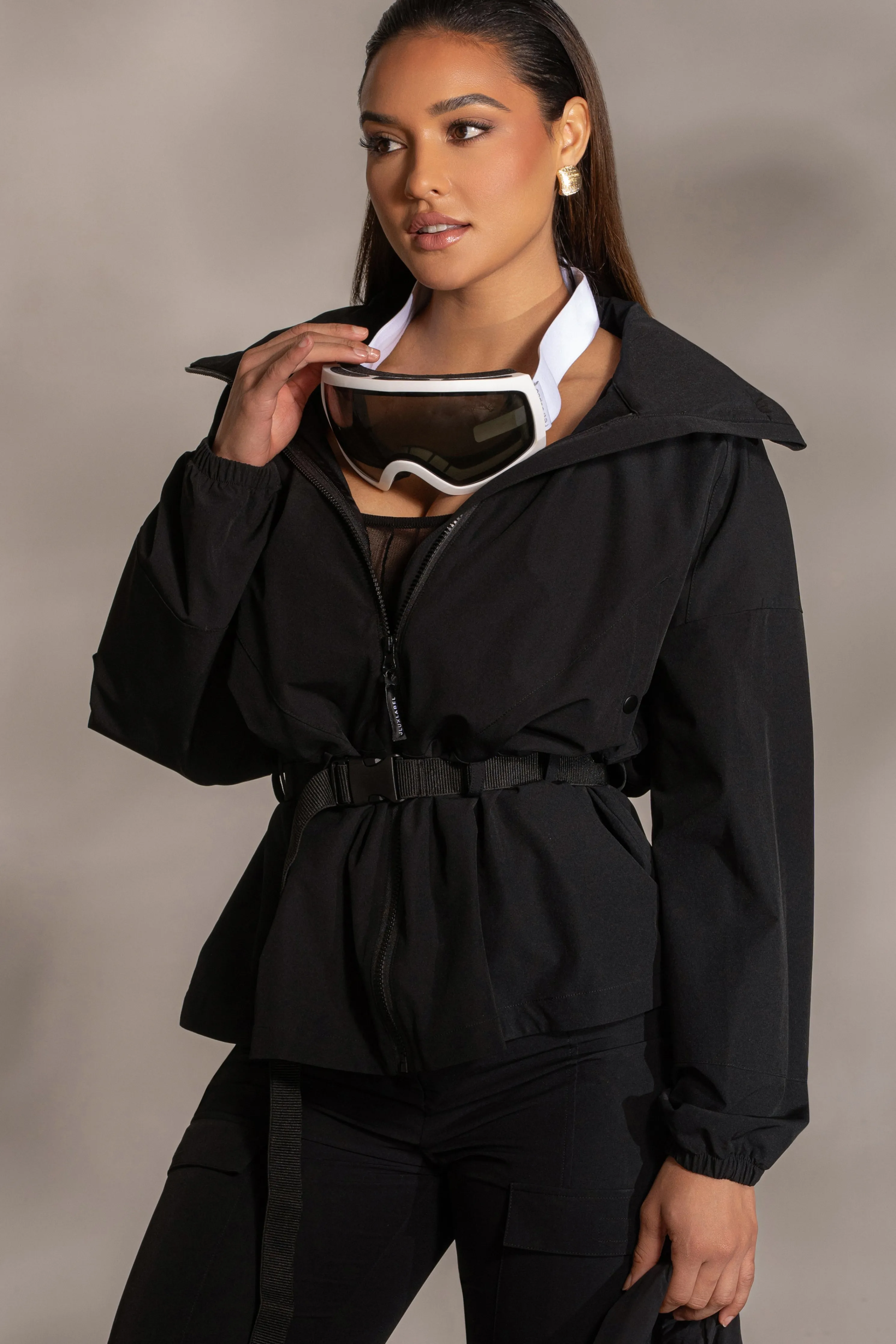 Black Willow Belted Jacket