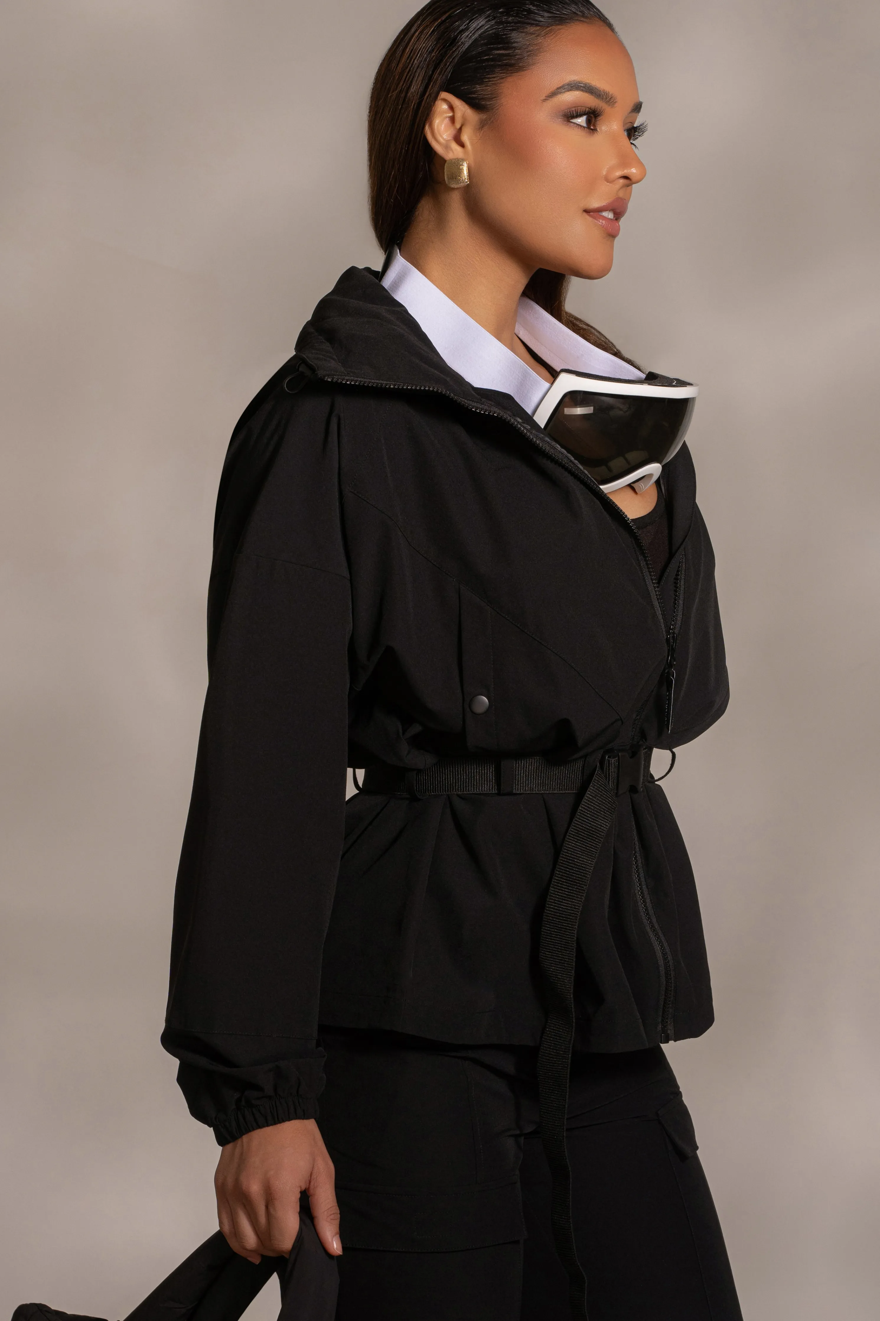 Black Willow Belted Jacket