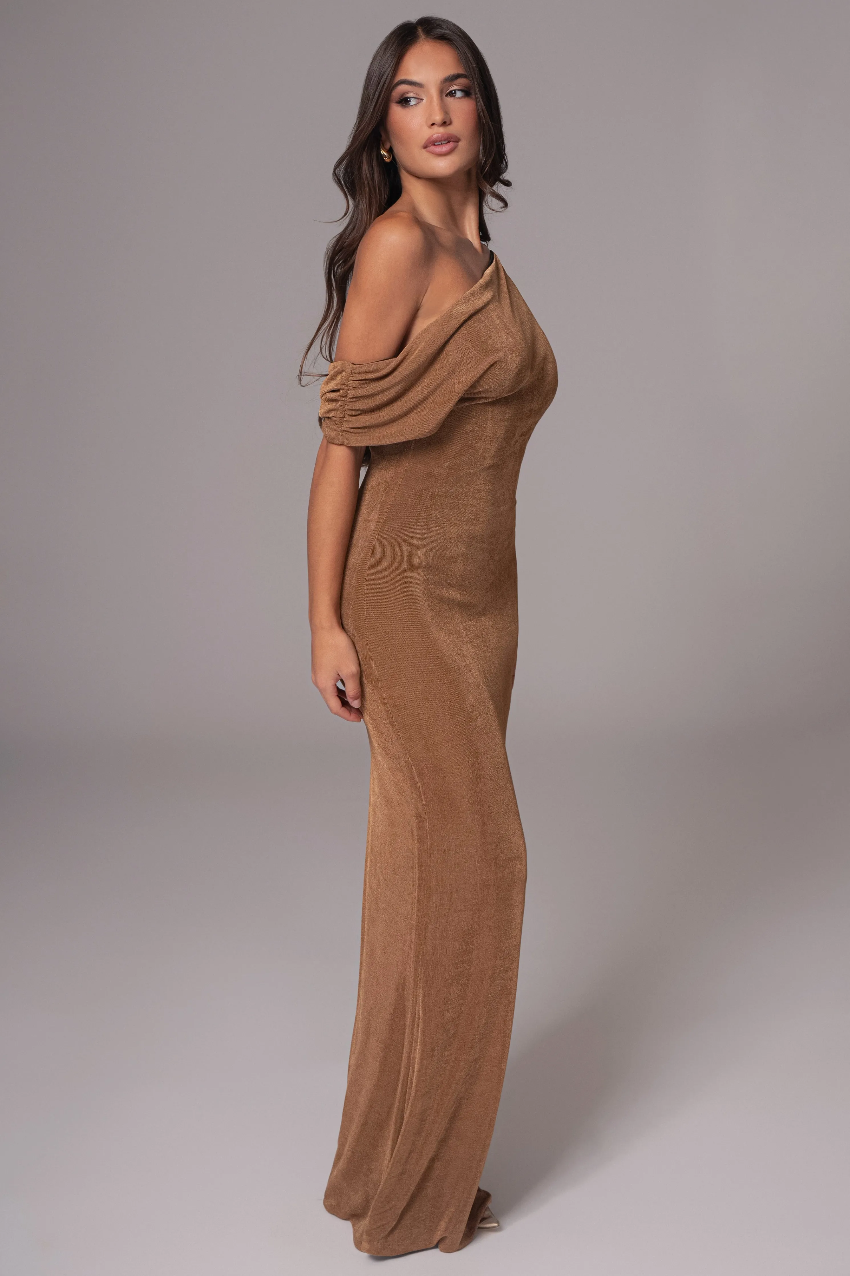 Black/Brown Classic Elegance Reversible Maxi Dress