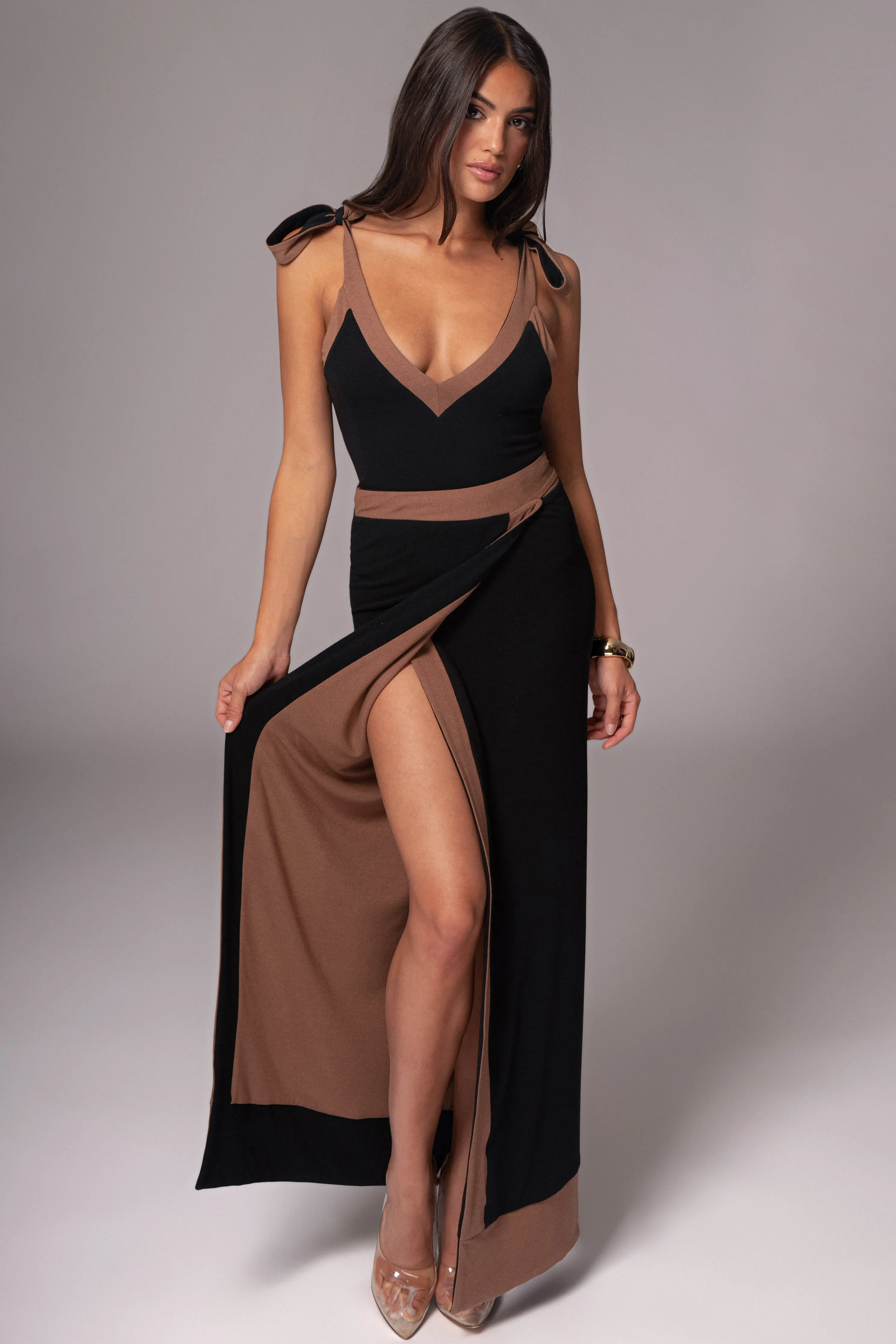Black/Pecan Kamie Reversible Skirt Set