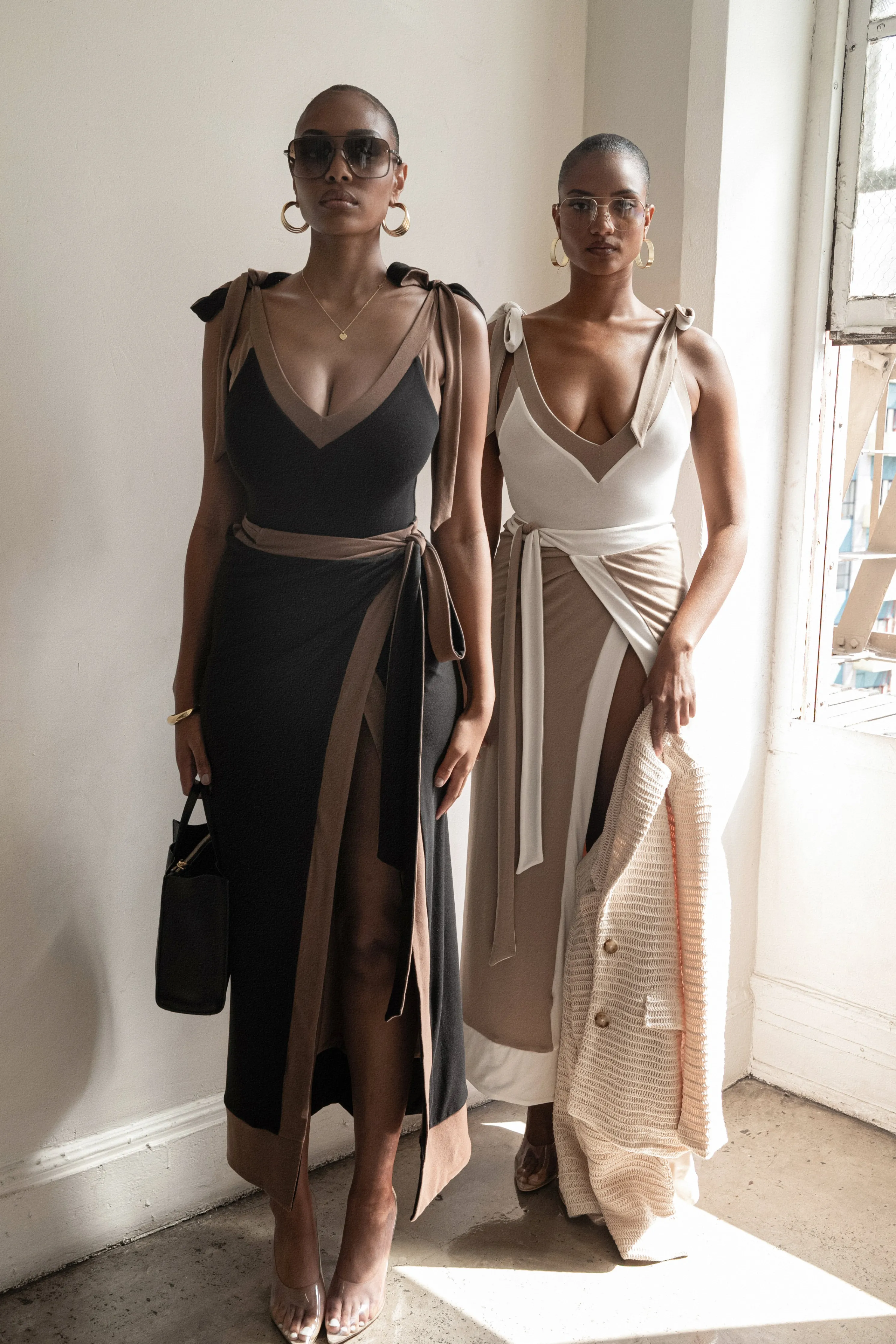 Black/Pecan Kamie Reversible Skirt Set