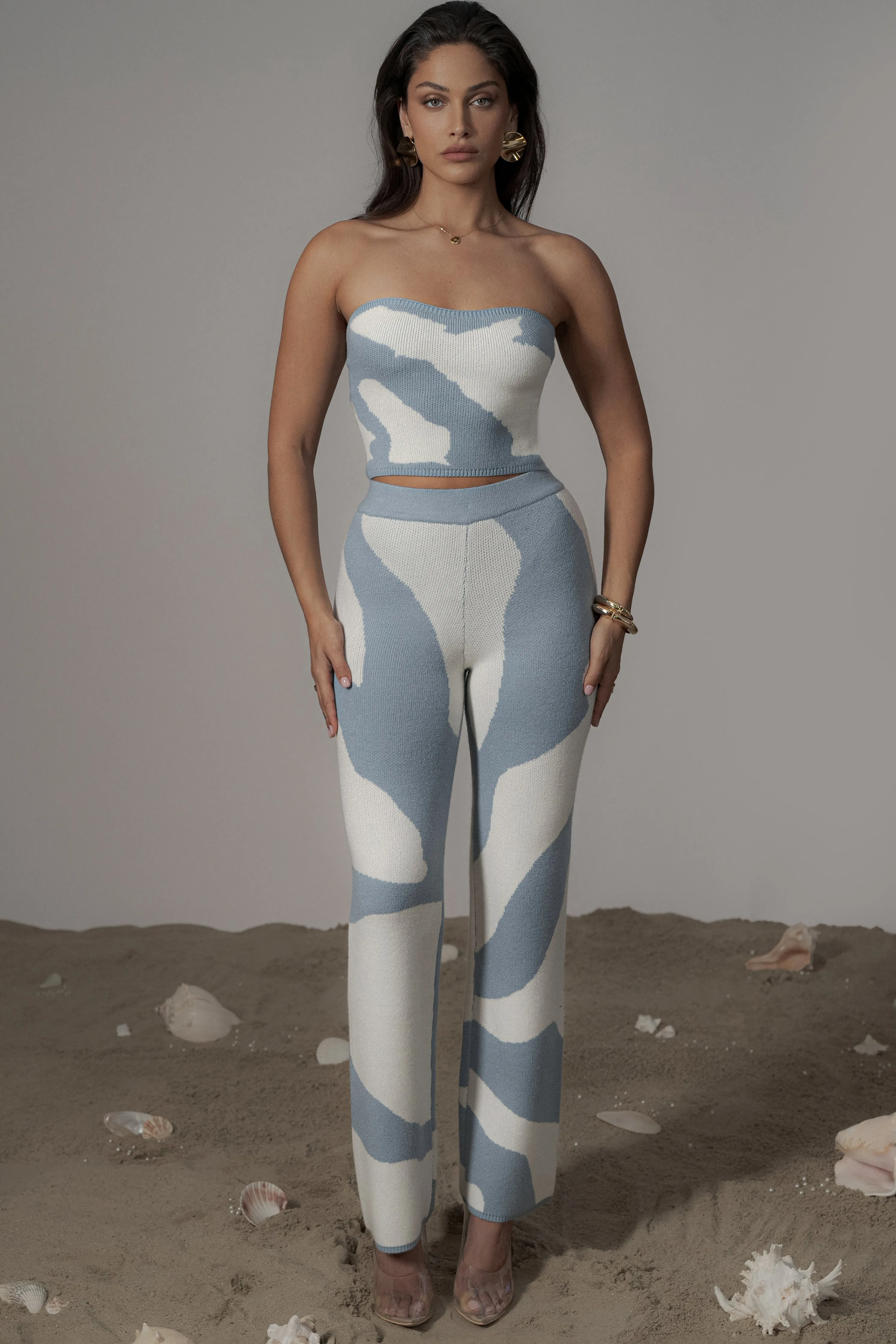 Blue Abstract Tiarra Pants