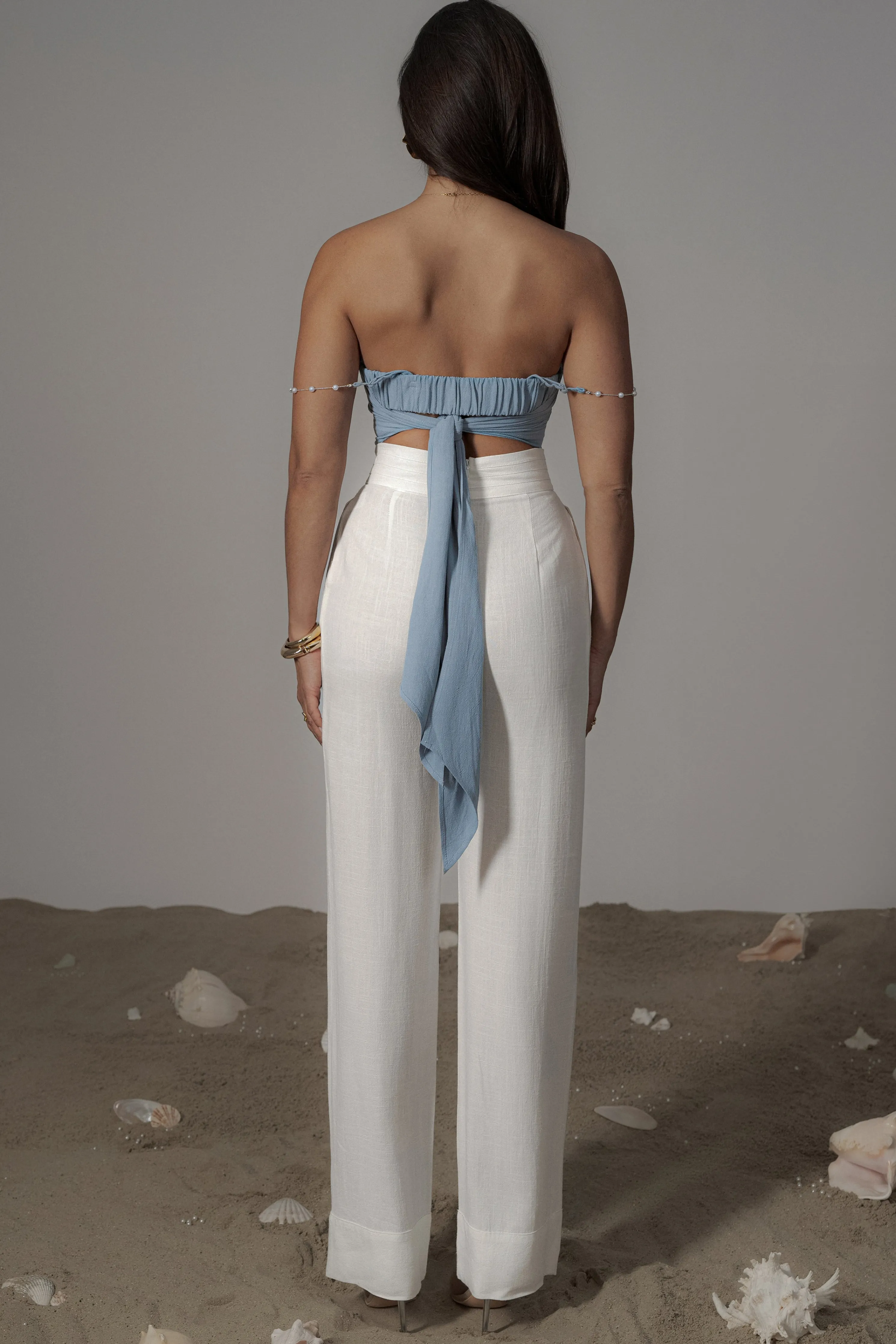 Blue Arielle Bustier Top