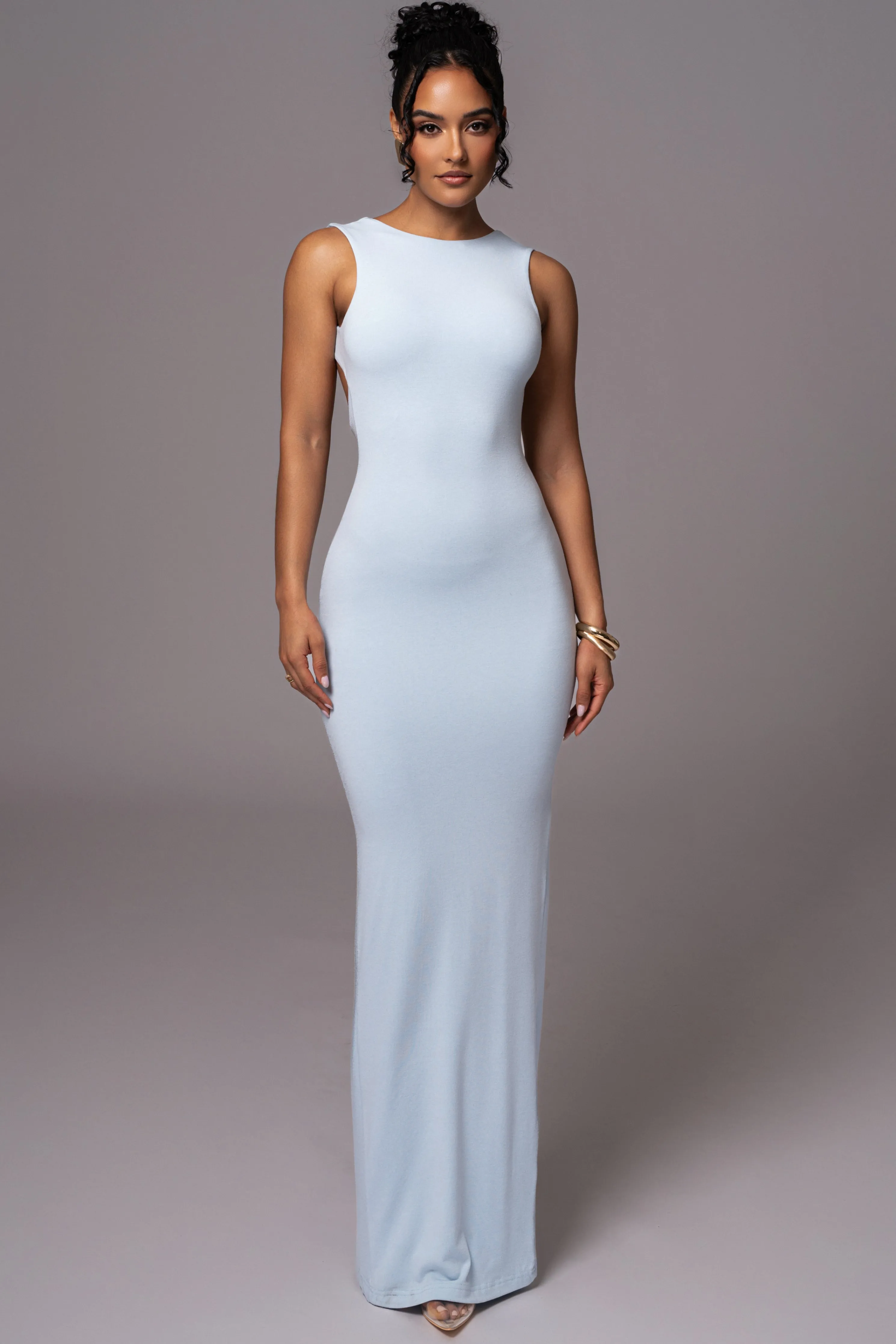 Blue JLUXBASIX FRONT AND CENTER MAXI DRESS