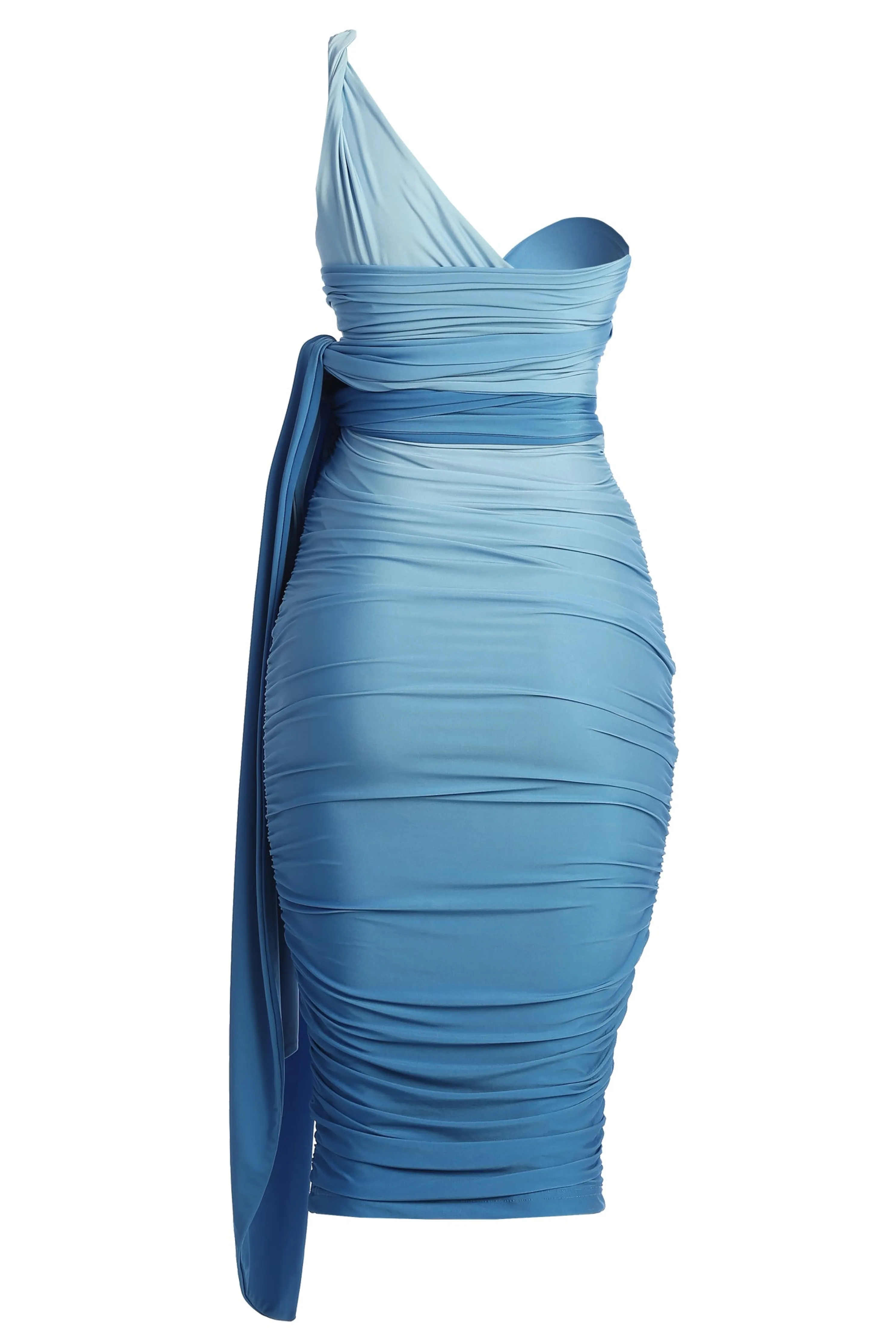 Blue Ombré Edge Of Romance Midi Dress