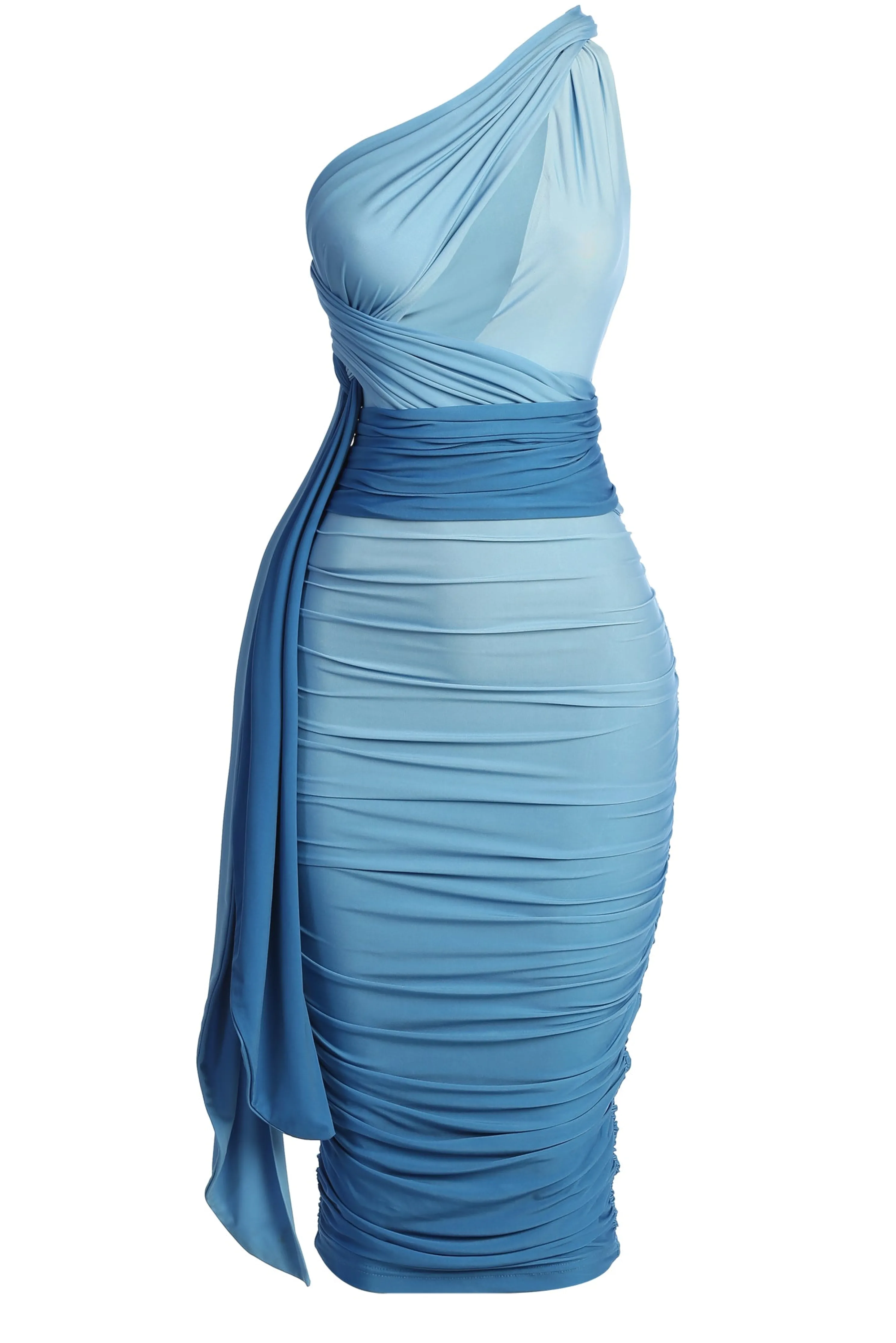 Blue Ombré Edge Of Romance Midi Dress