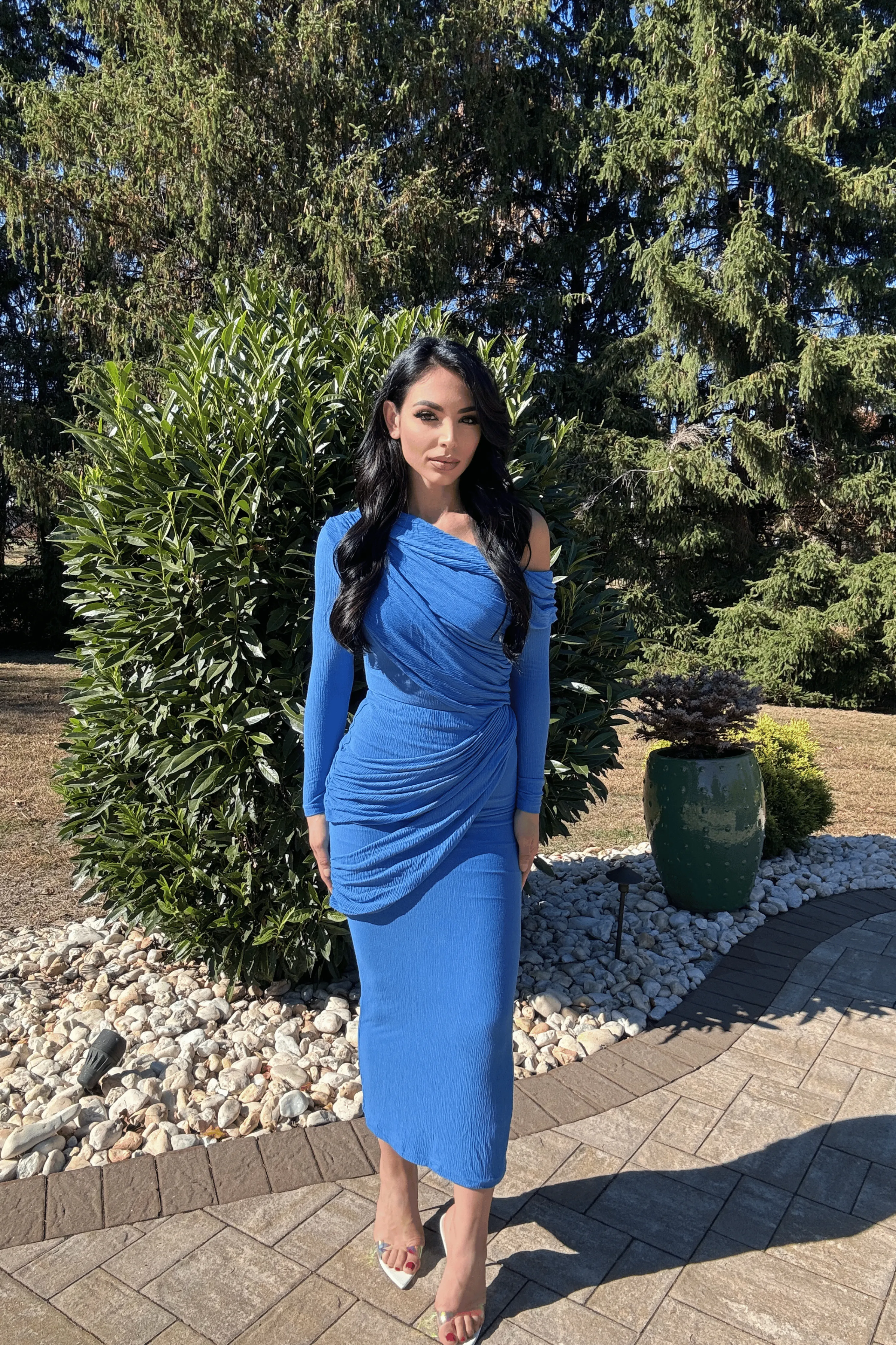 Blue Paradise Hills Maxi Skirt