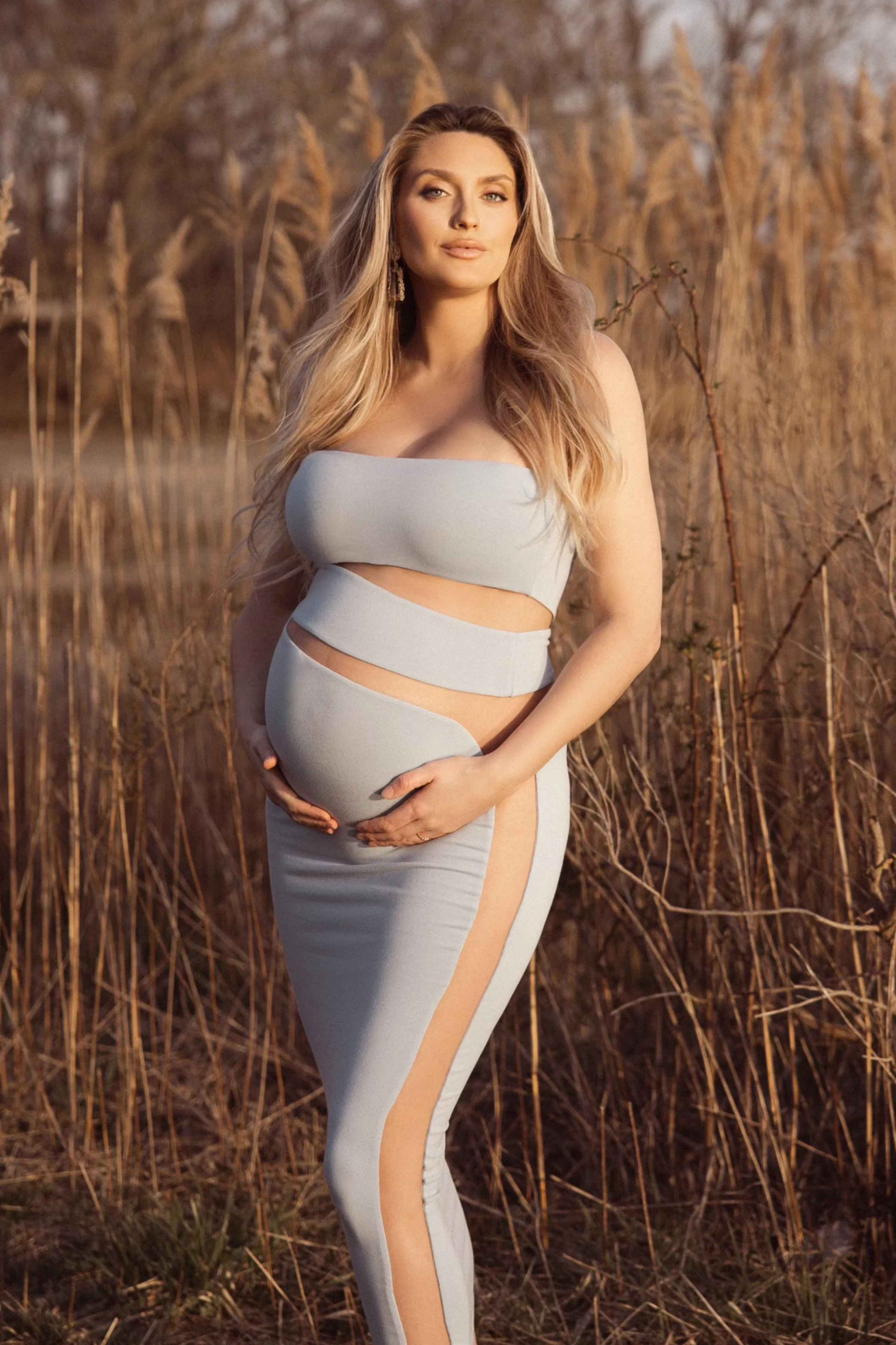 Blue Unpredictable Midi Dress