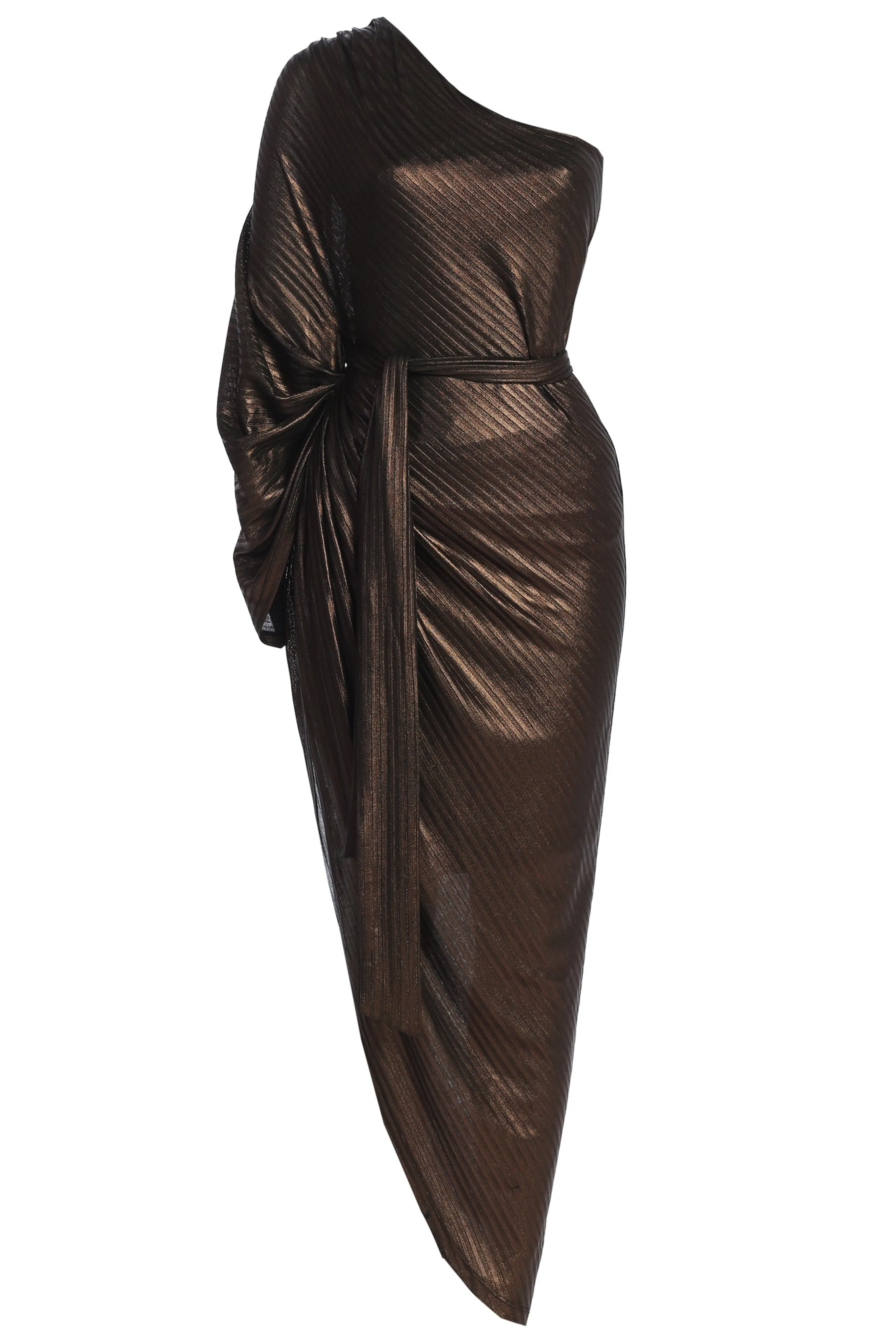 Bronze Amina Metallic Maxi Dress