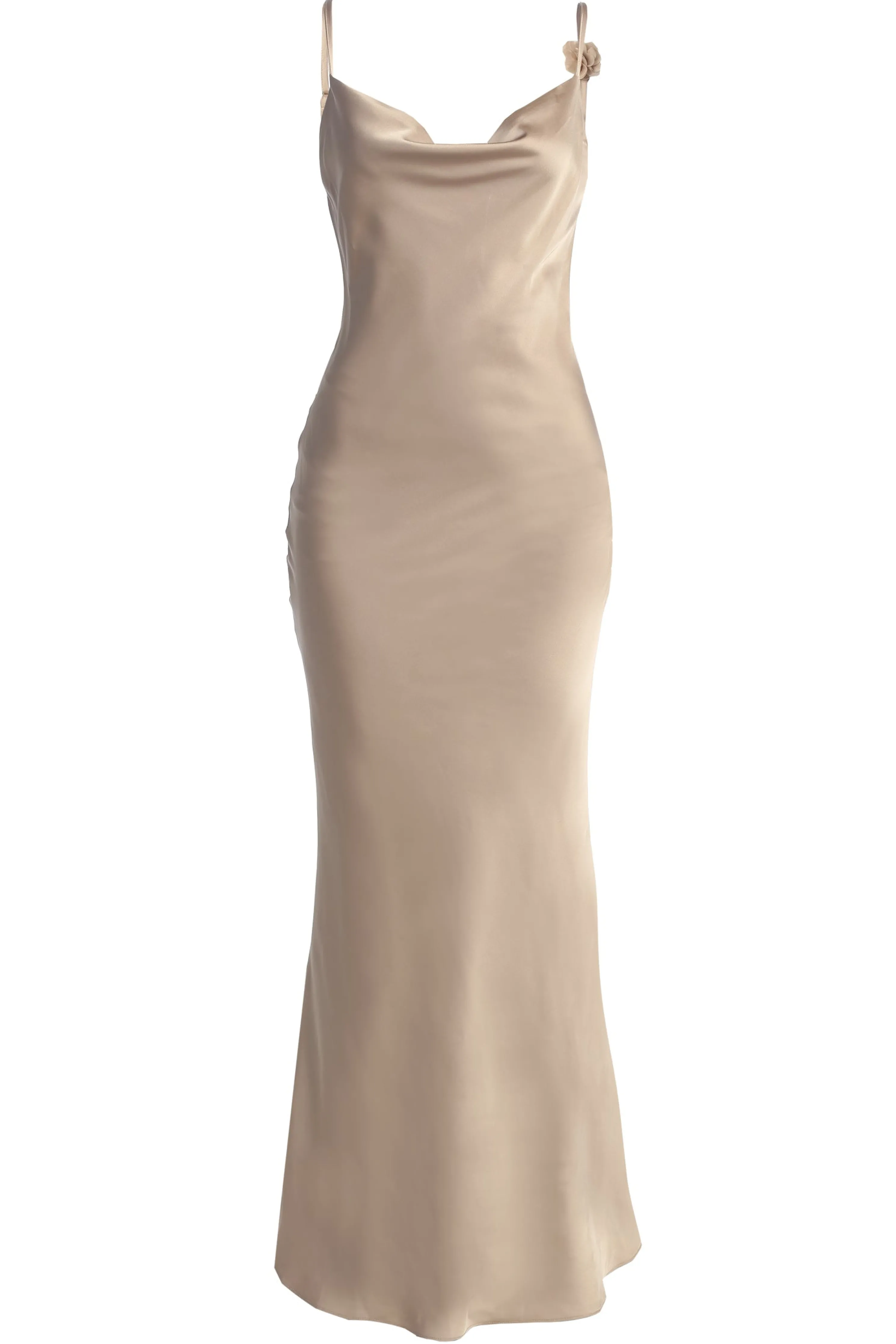 Bronze Down The Aisle Satin Gown