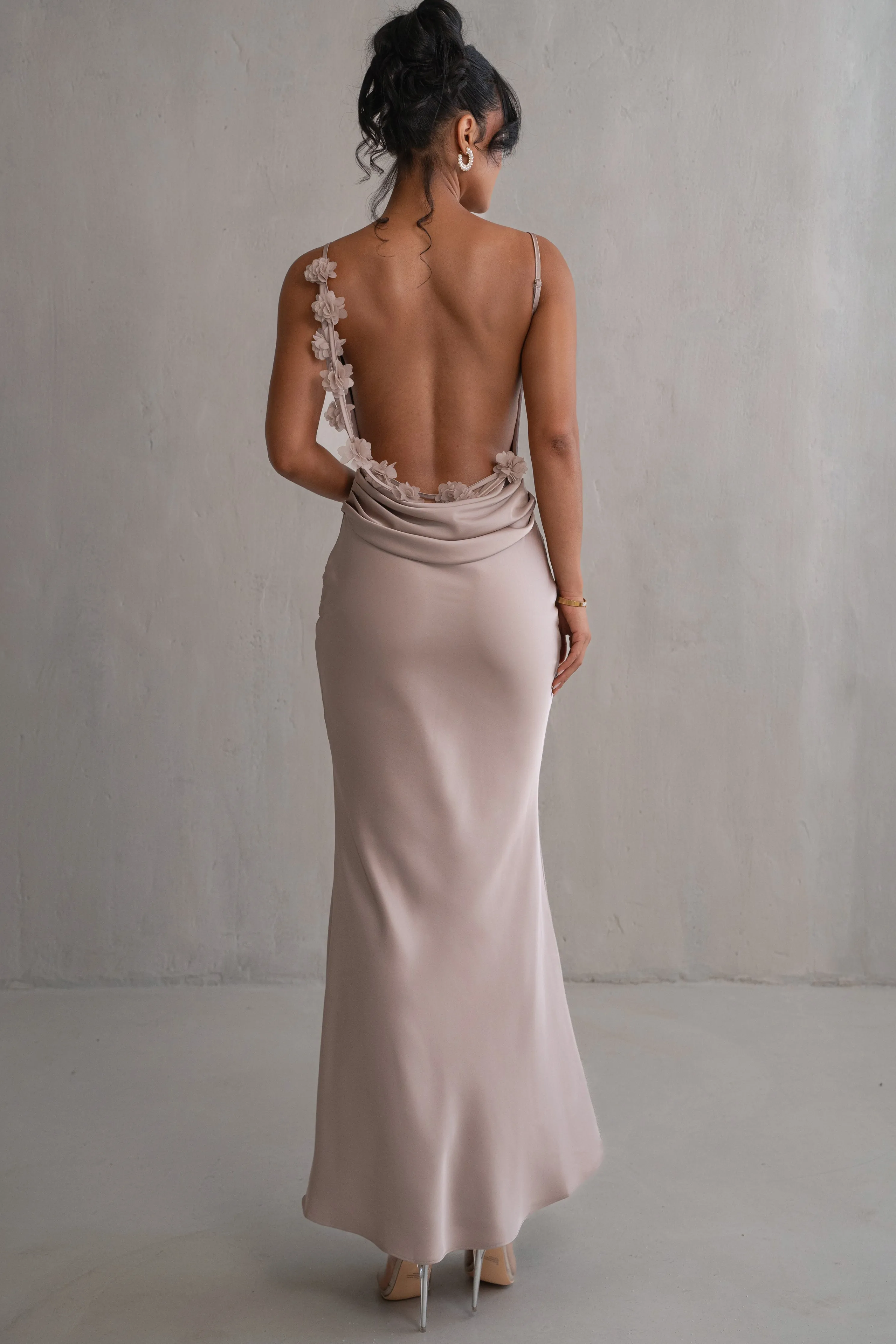 Bronze Down The Aisle Satin Gown