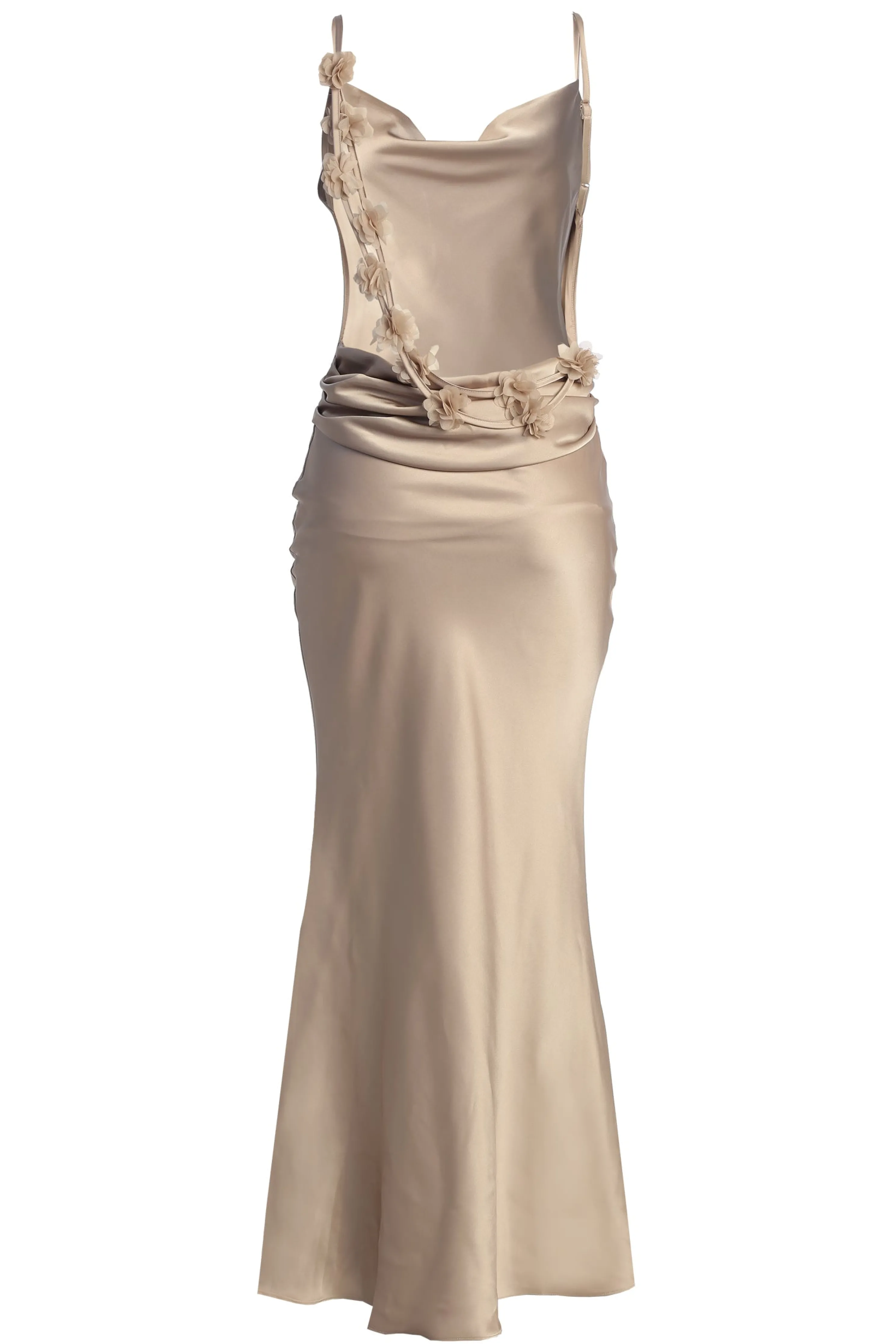Bronze Down The Aisle Satin Gown