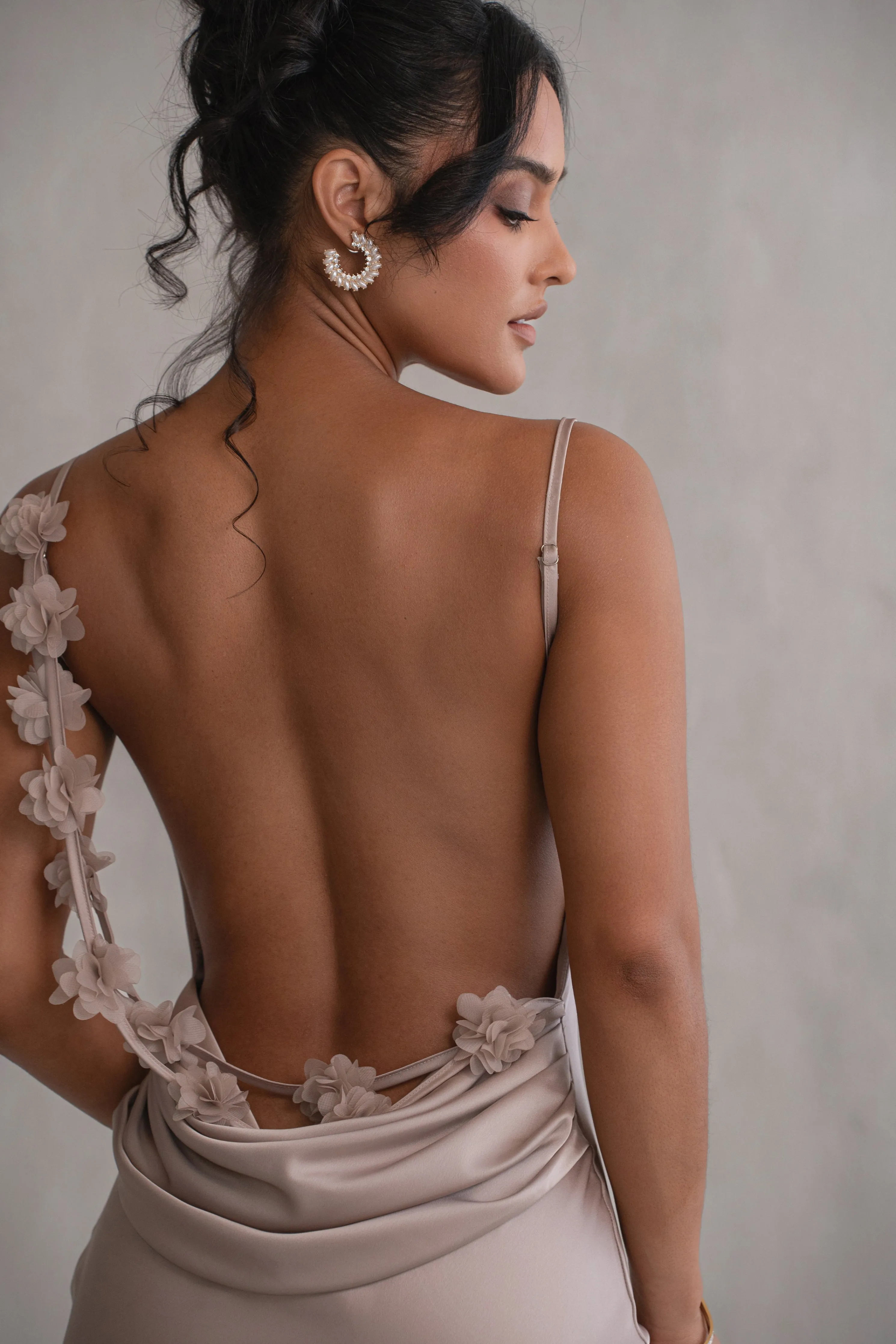 Bronze Down The Aisle Satin Gown