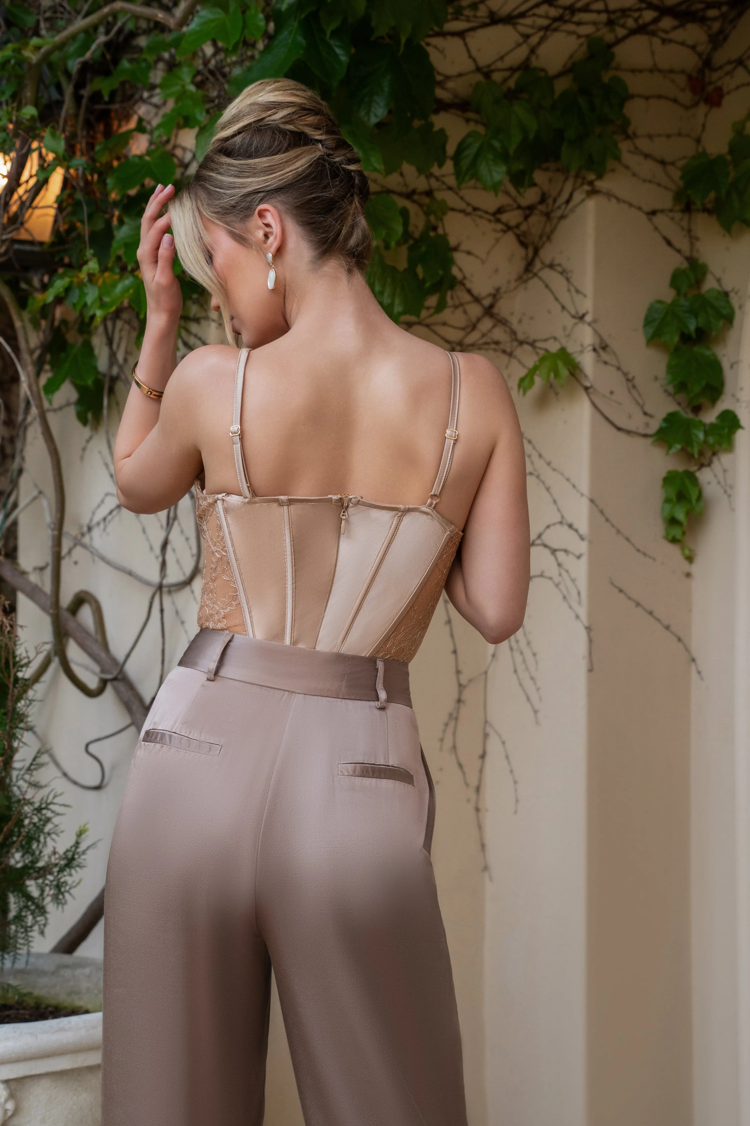 Bronze Ever After Satin Trousers