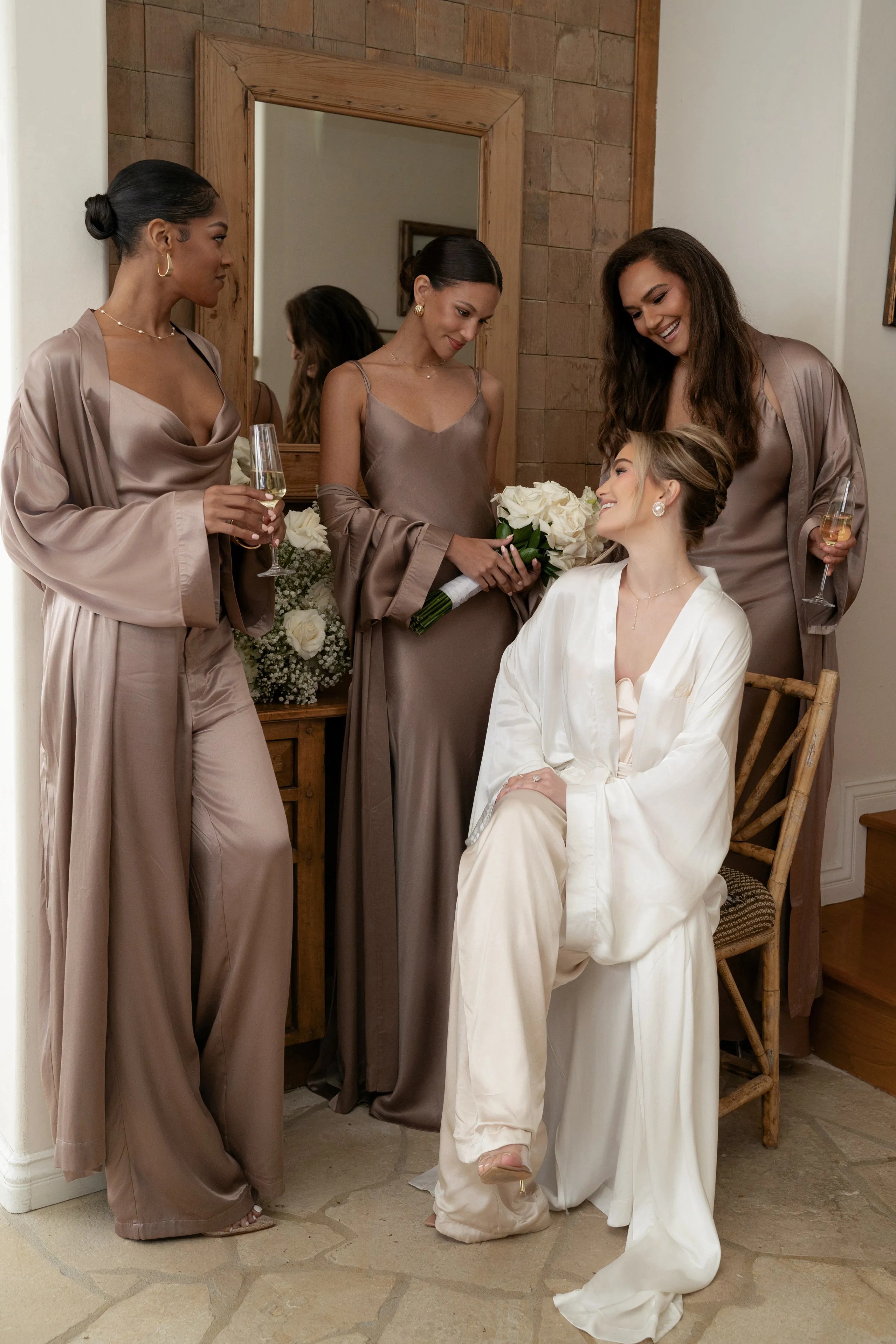 Bronze Ever After Satin Trousers