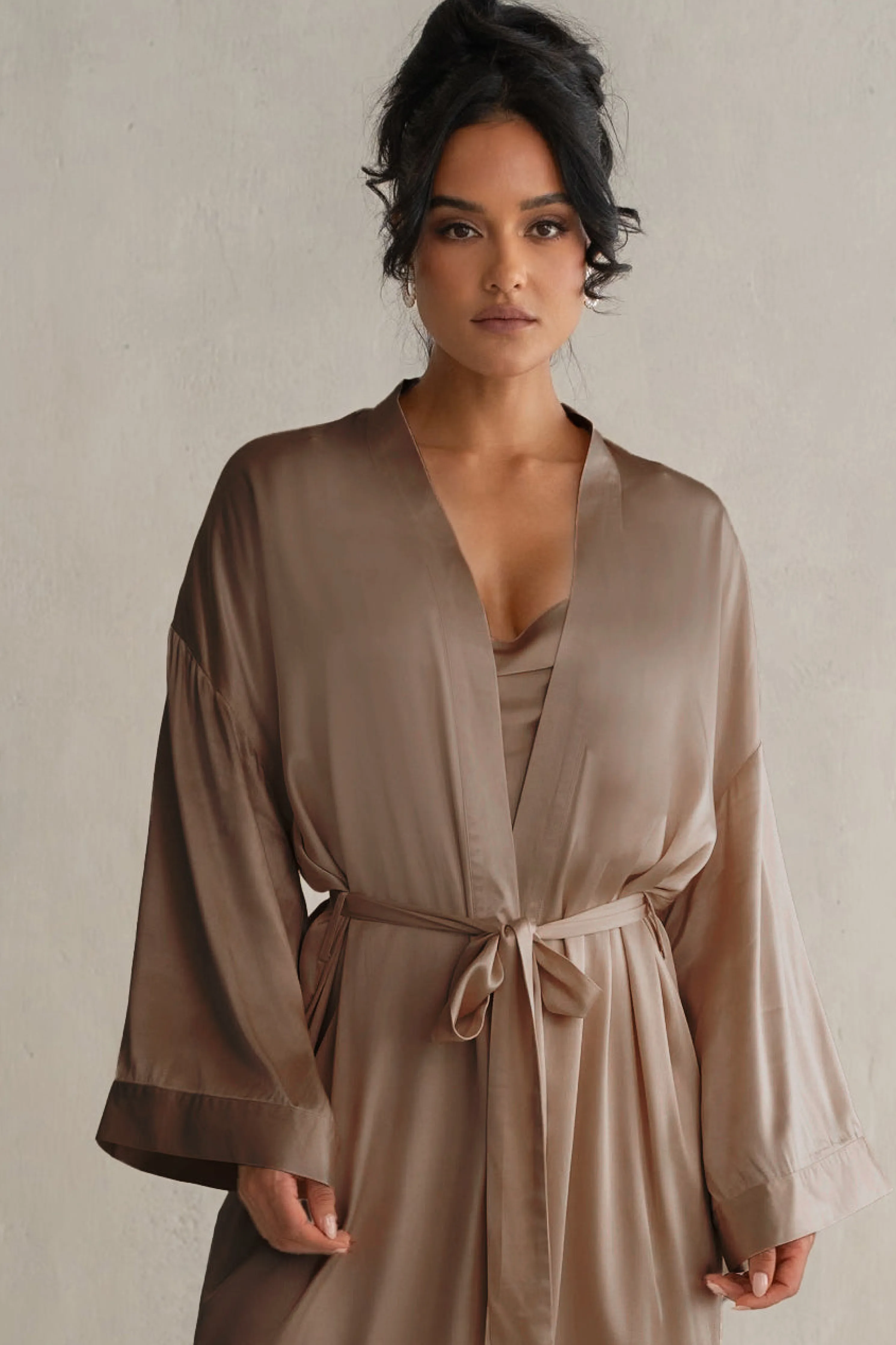 Bronze Forever And Always Satin Robe