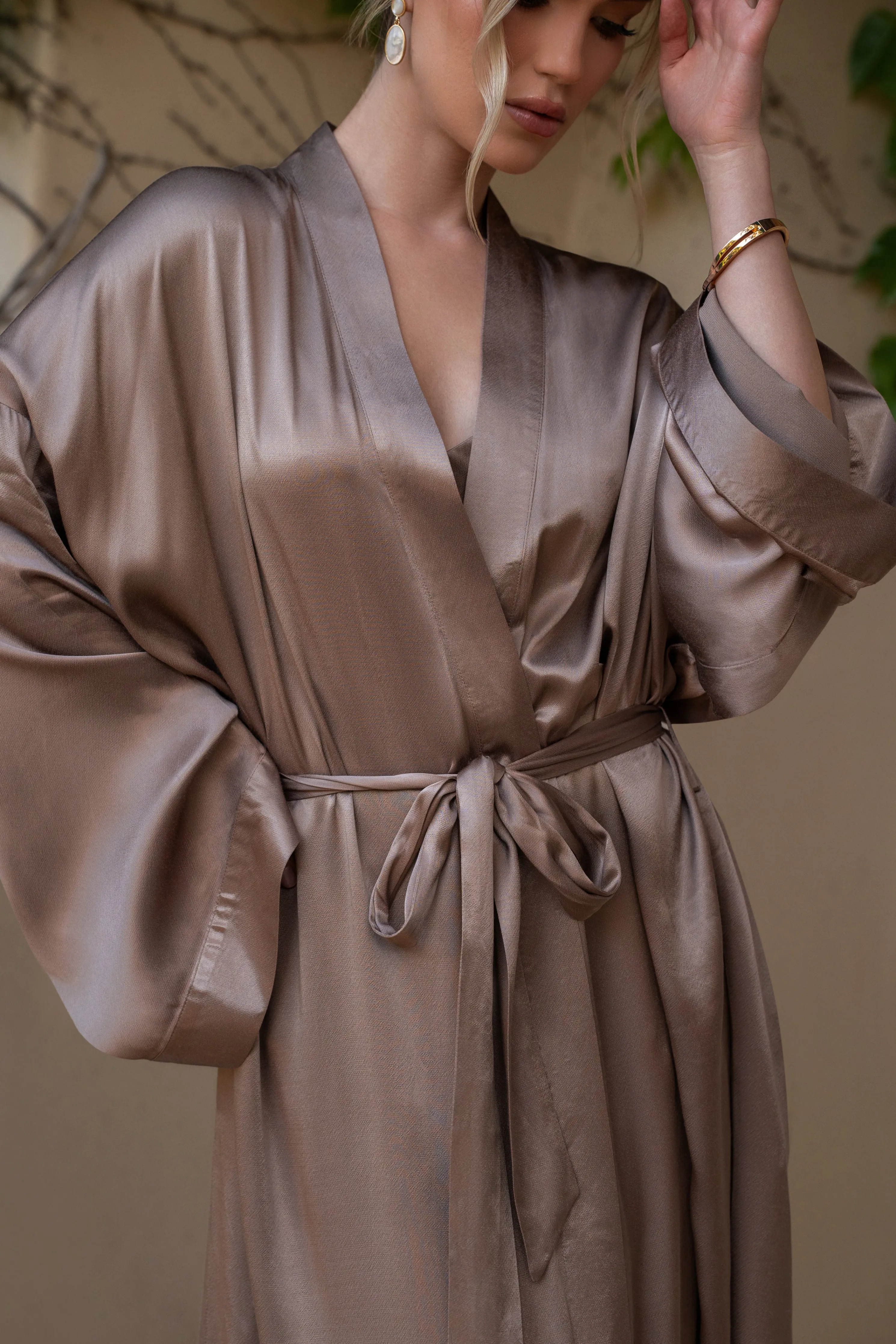 Bronze Forever And Always Satin Robe