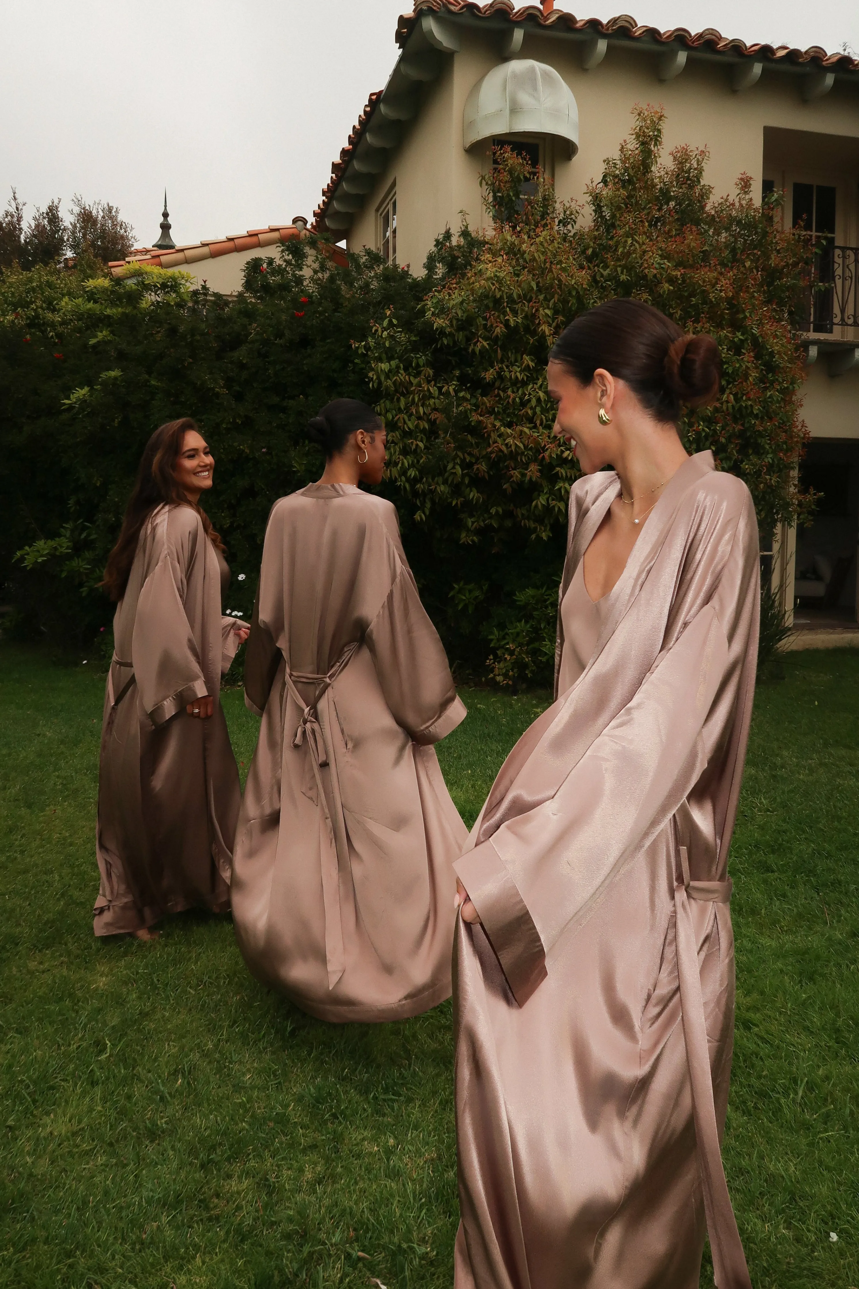 Bronze Forever And Always Satin Robe
