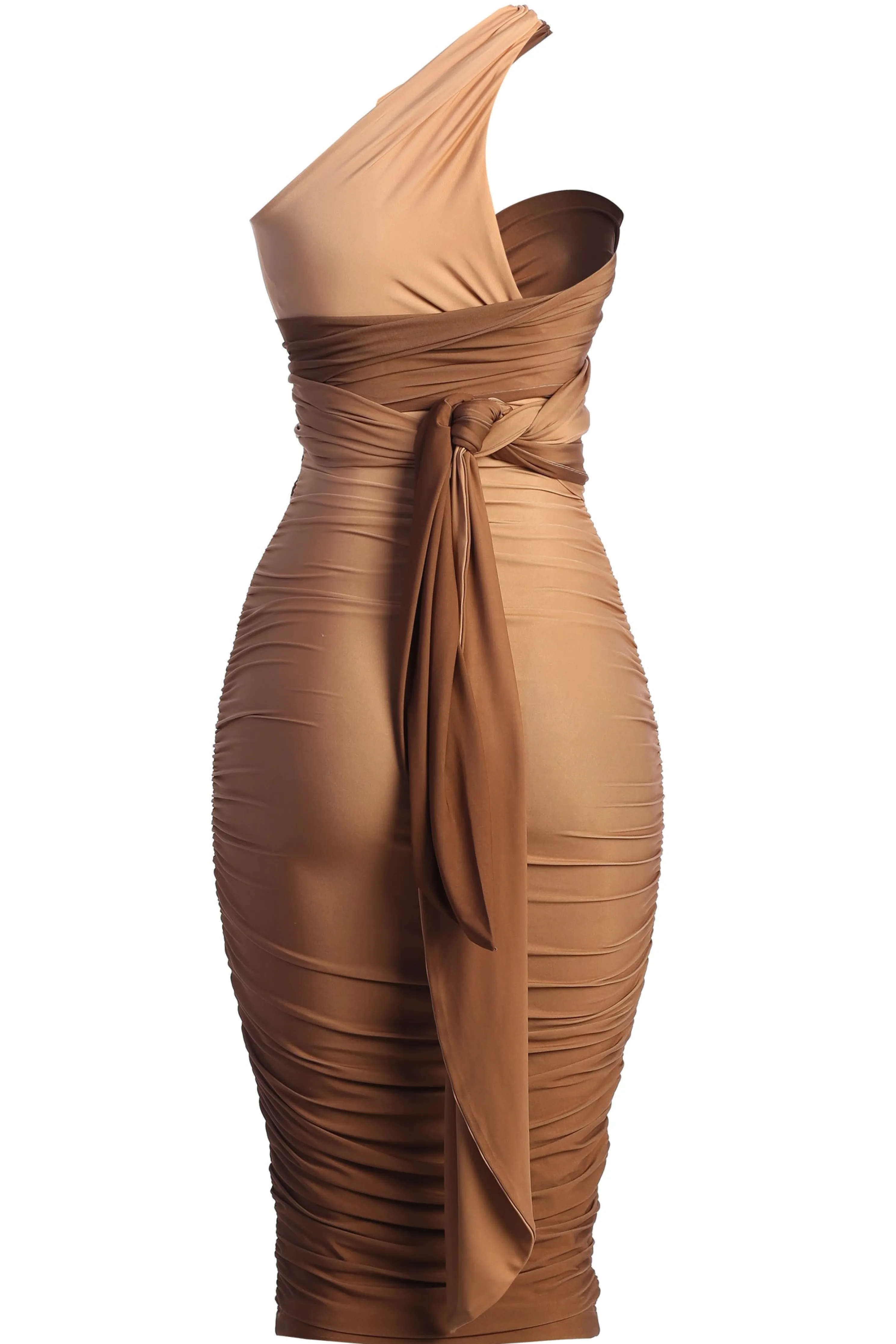 Brown Ombré Edge Of Romance Midi Dress