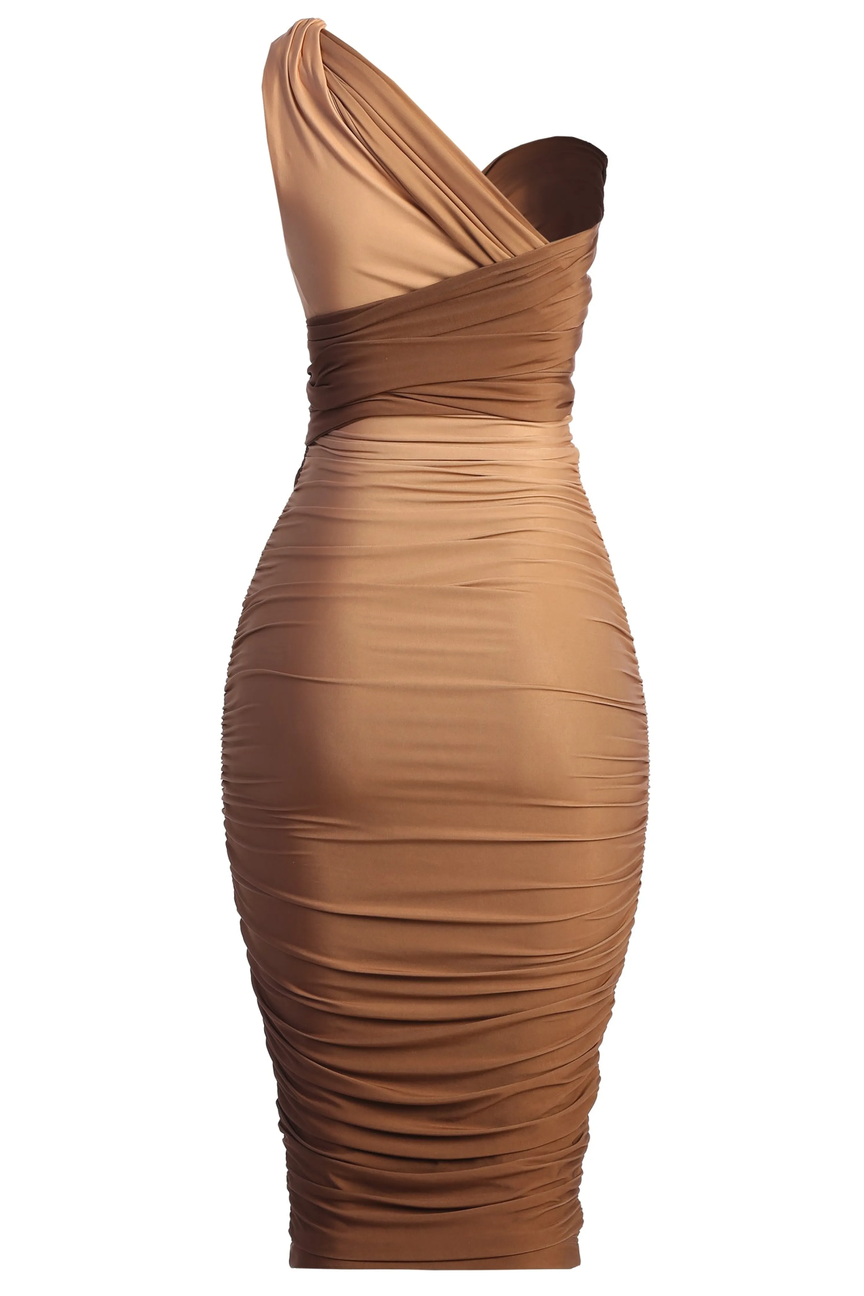 Brown Ombré Edge Of Romance Midi Dress