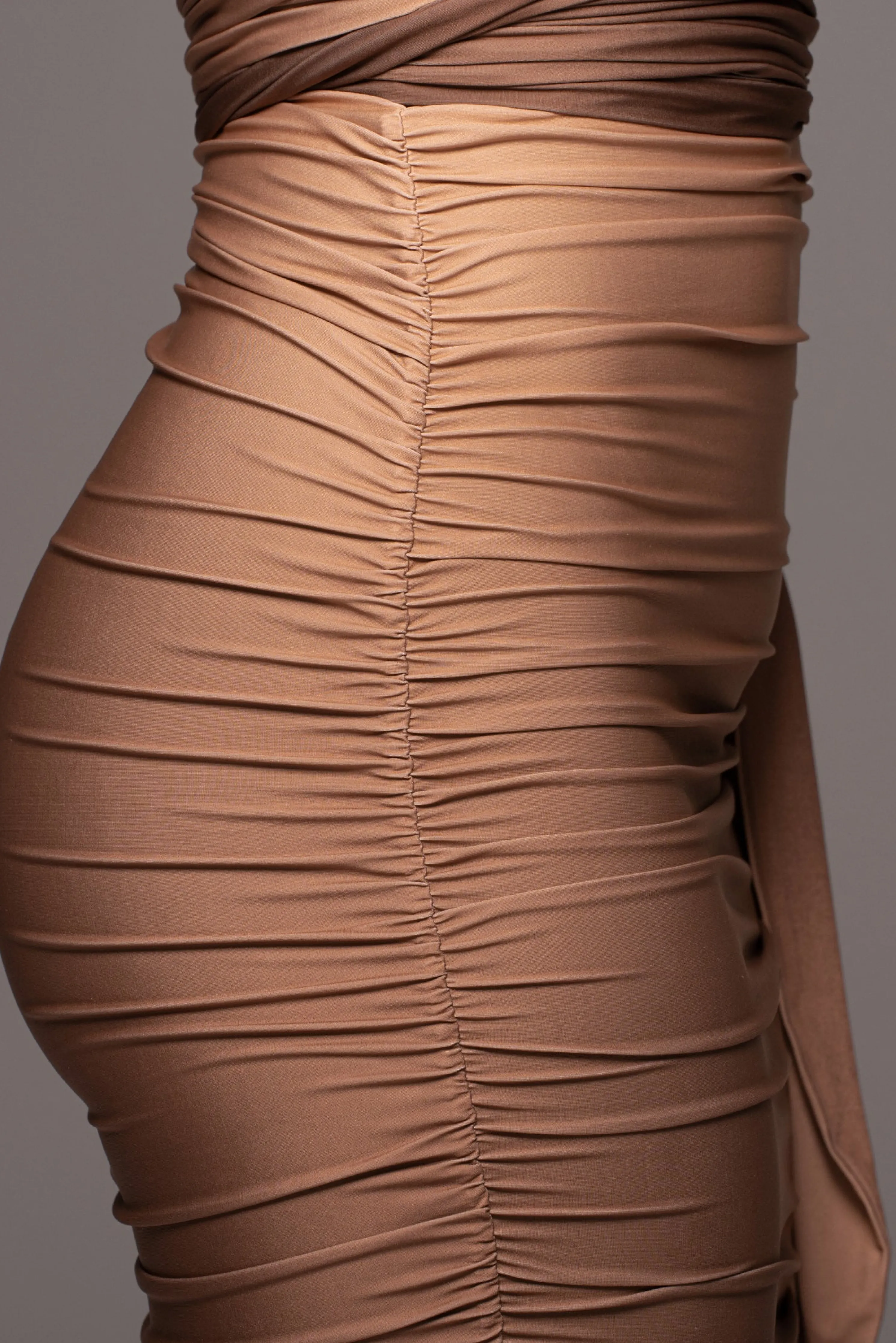 Brown Ombré Edge Of Romance Midi Dress